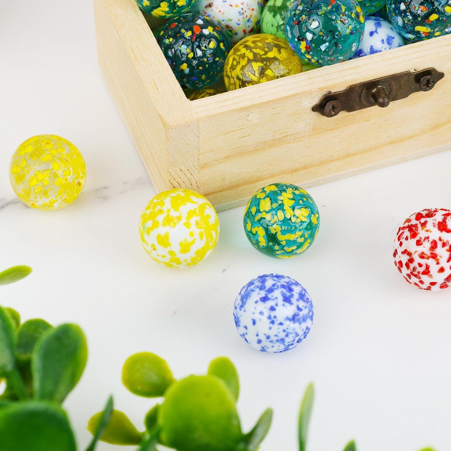 Canicas de vidrio 60PCS 3 Nutrias para juegos y manualidades