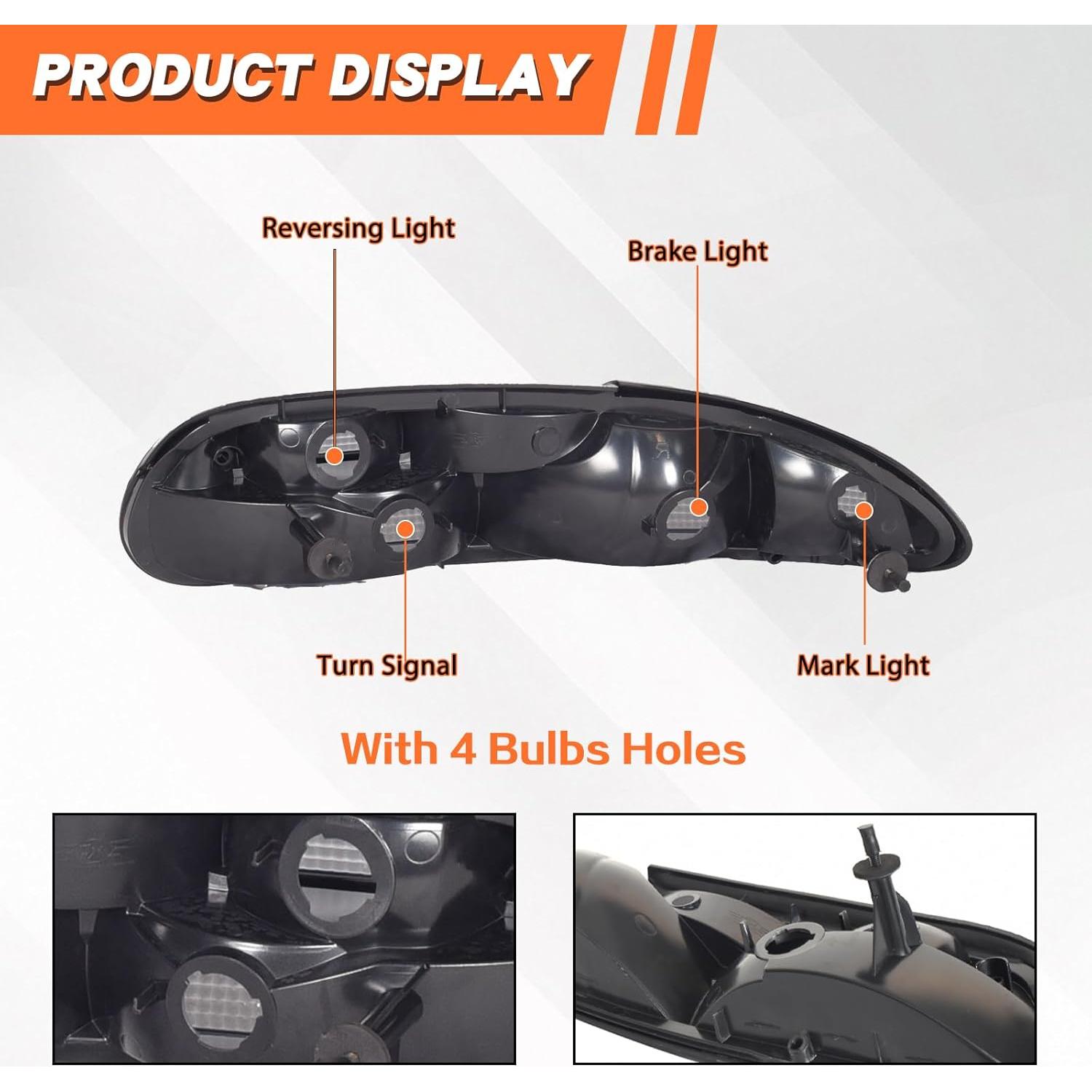 Luces Traseras JX RACING para Chevy Camaro 1993-2002 Ahumado