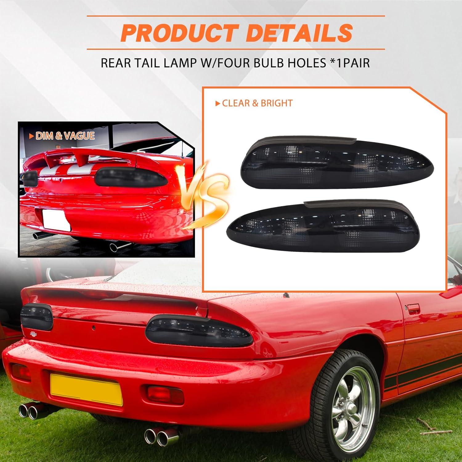 Luces Traseras JX RACING para Chevy Camaro 1993-2002 Ahumado