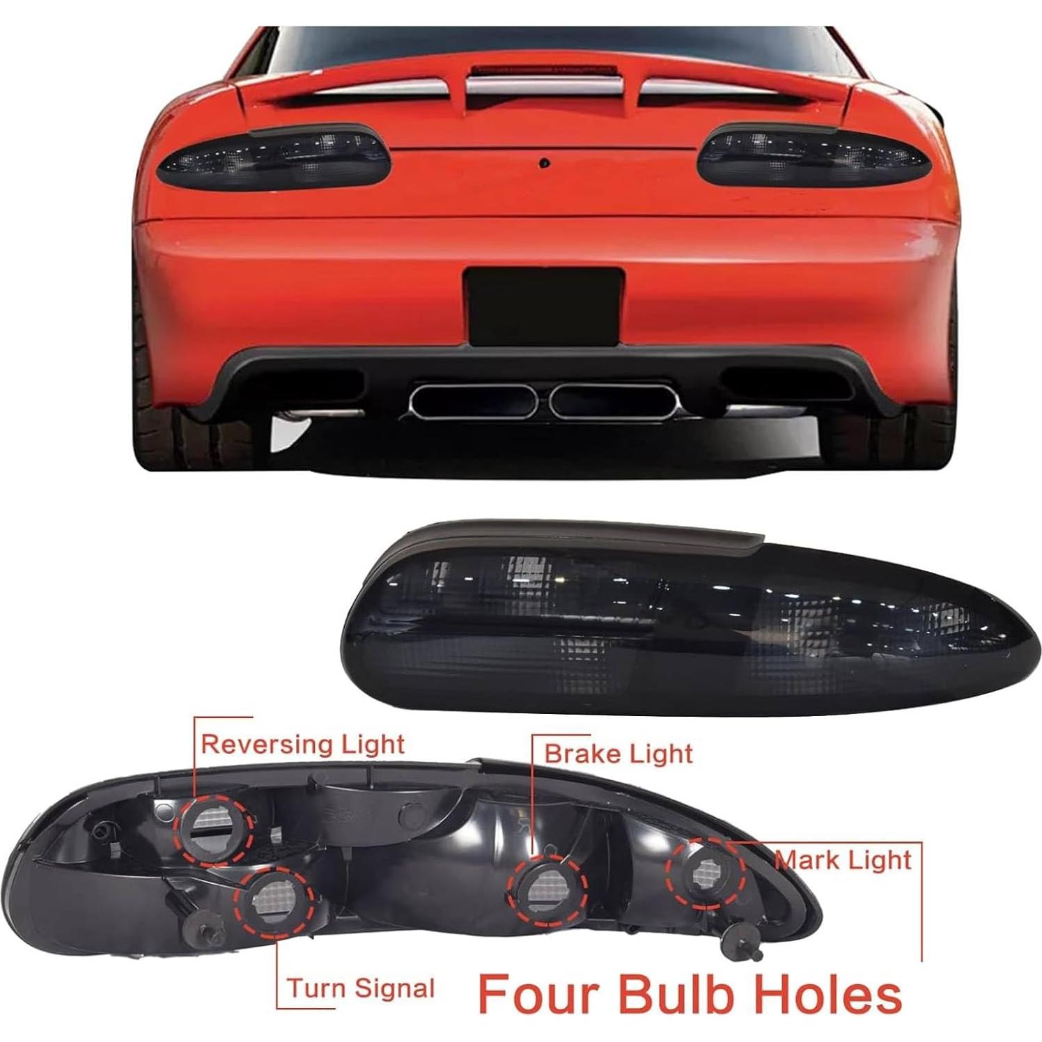 Luces Traseras JX RACING para Chevy Camaro 1993-2002 Ahumado