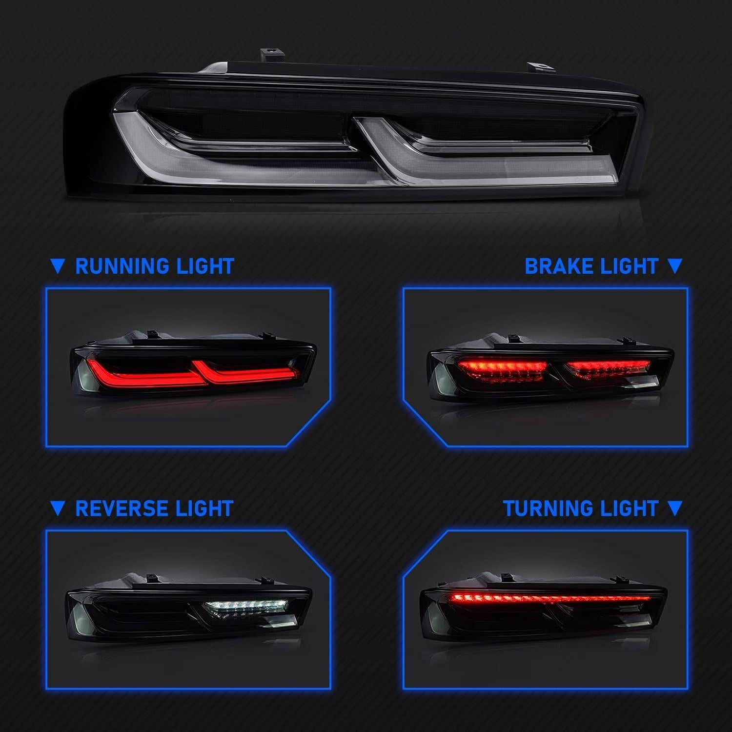 Luces Traseras LED Gubebaili para Chevrolet Camaro 2016-2018