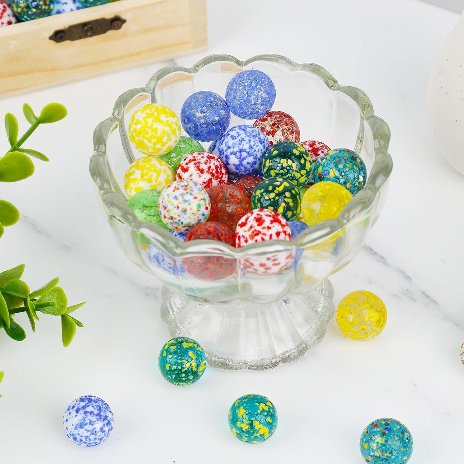 Canicas de vidrio 60PCS 3 Nutrias para juegos y manualidades