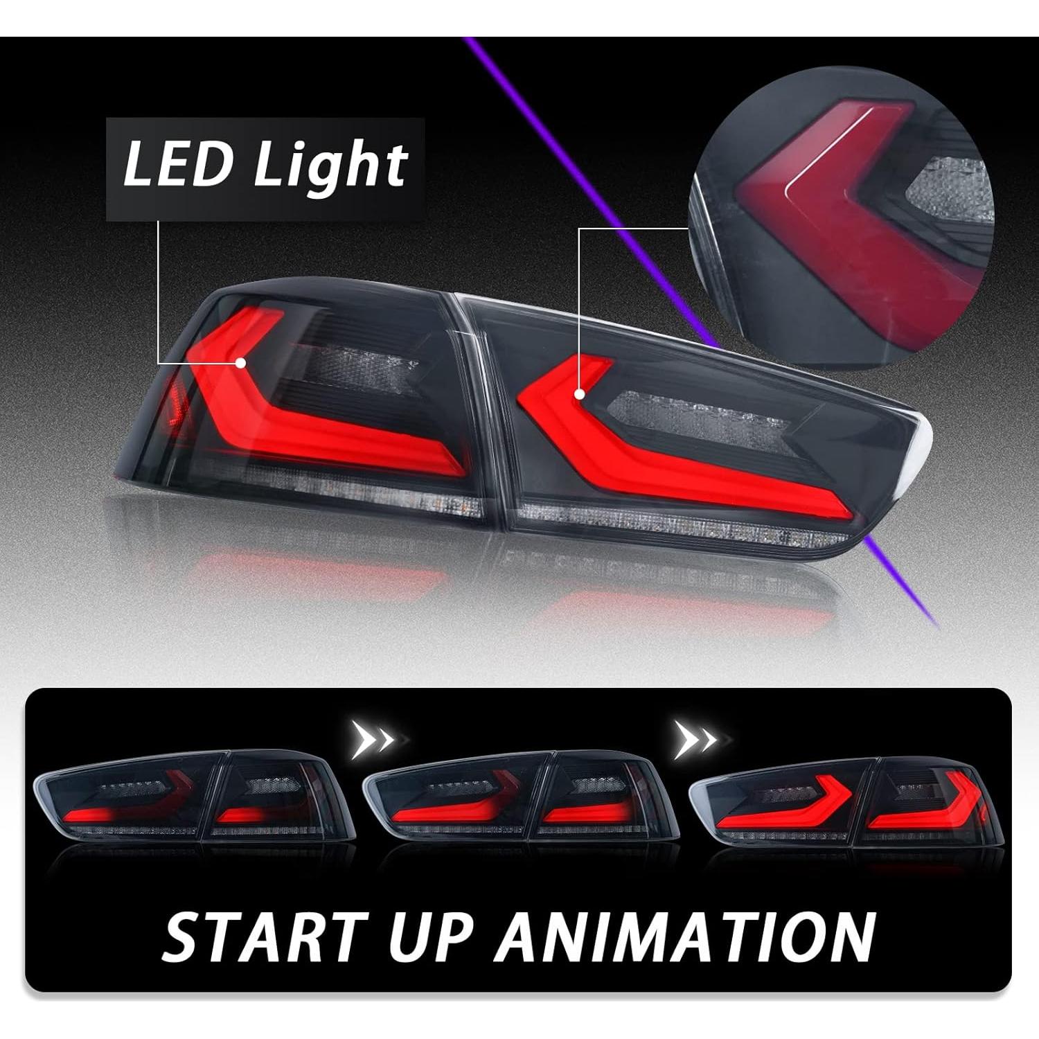Luces traseras Archaic ahumadas para Mitsubishi Lancer EVO X 2008-2020