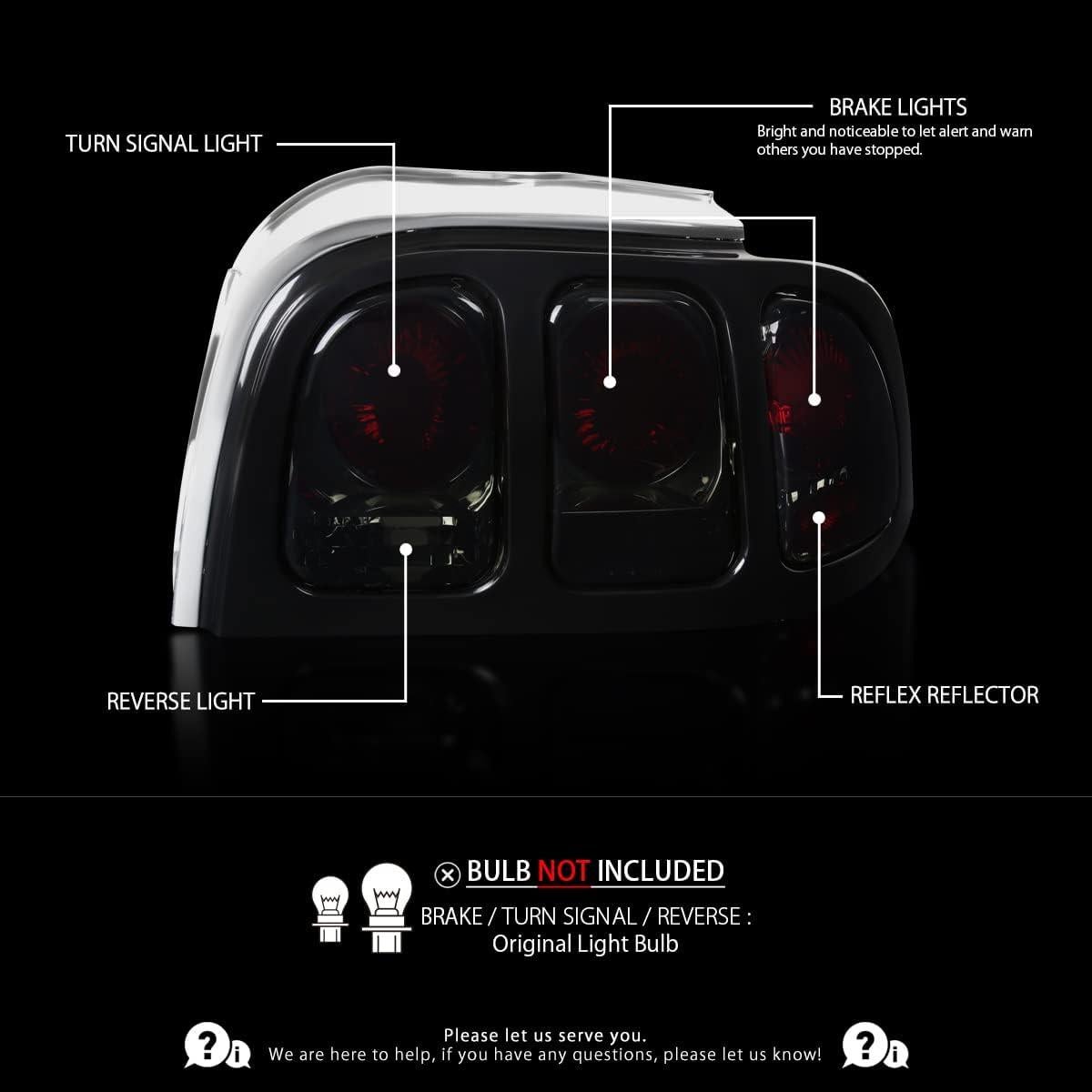 Lentes Traseros Ahumados Autozensation para Ford Mustang 1994-1998