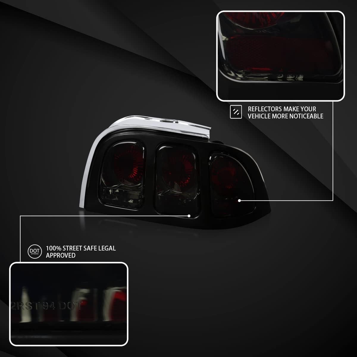 Lentes Traseros Ahumados Autozensation para Ford Mustang 1994-1998