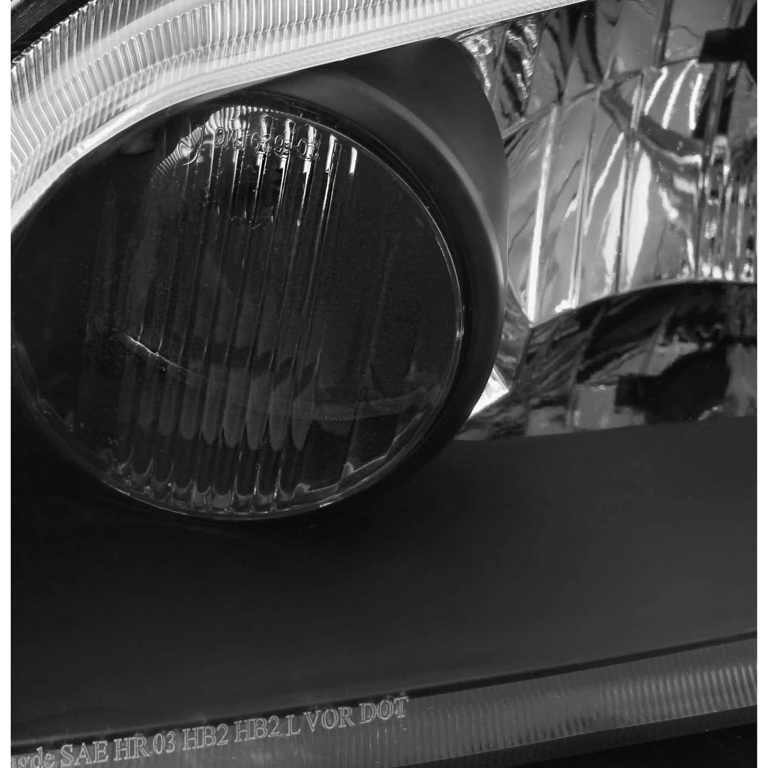 Faros Negros AKKON para Mitsubishi Lancer 2002-2003 Sedán/Wagon