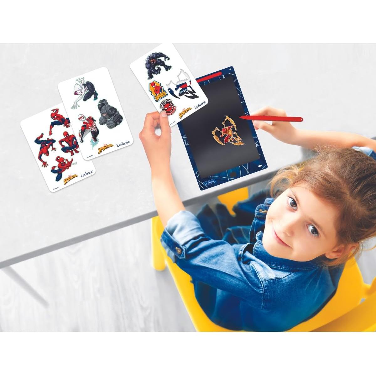 Pizarra Mágica Lexibook Spider-Man 28 cm con Plantillas