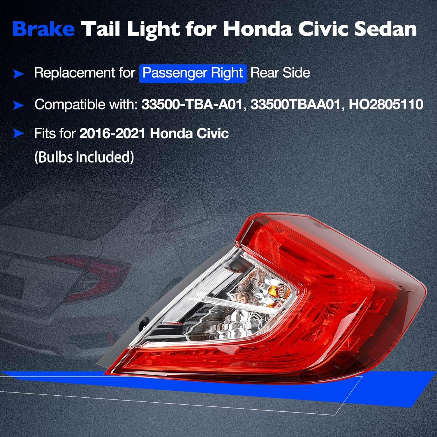 Luz de Freno Trasera Honda Civic Sedán 2016-2021 Misakomo