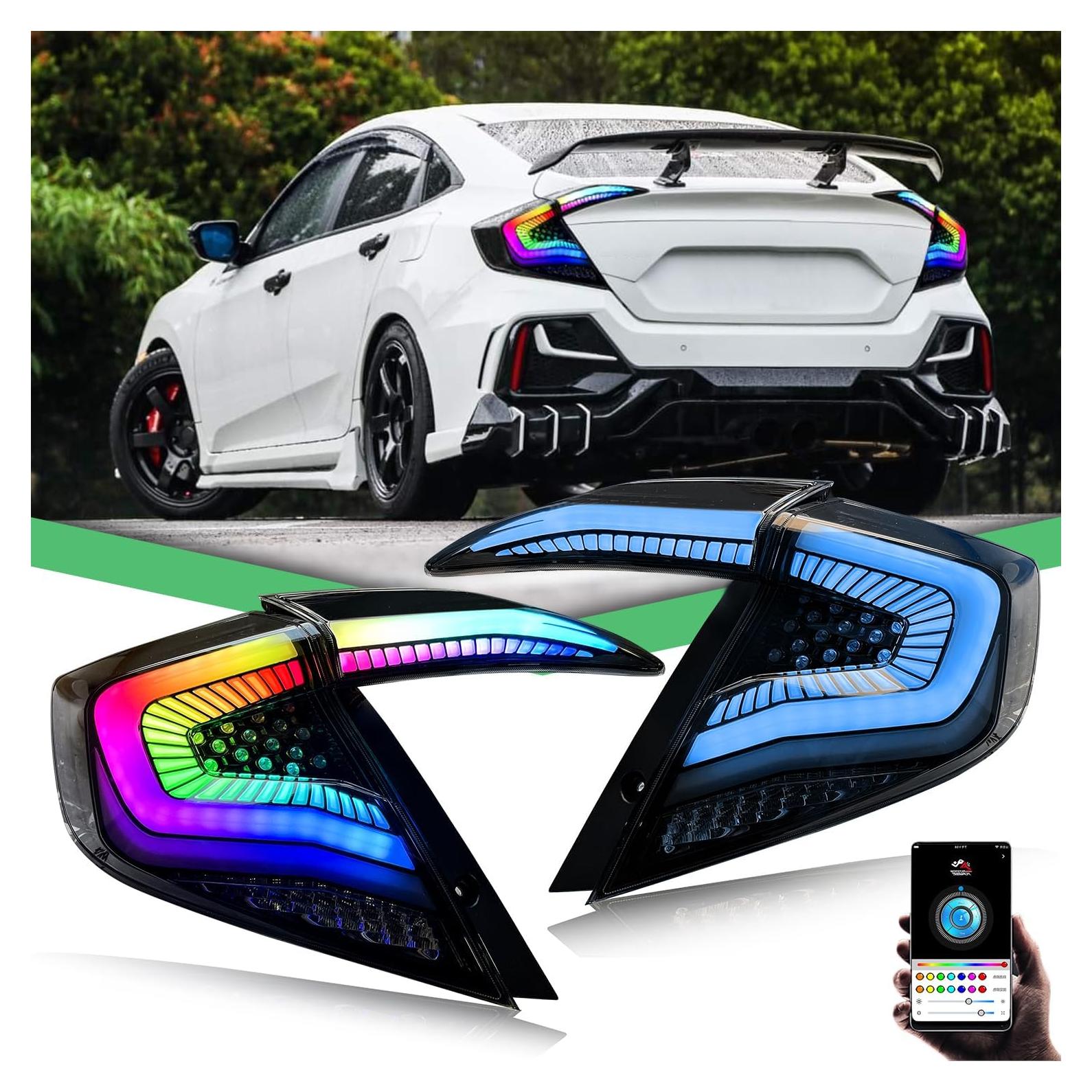 Luces Traseras LED RGB Letsdate para Honda Civic Sedan 2016-2021