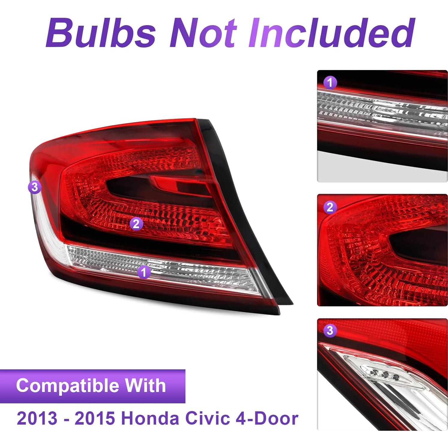 Luz Trasera Bincmay para Honda Civic 4 Puertas 2013-2015
