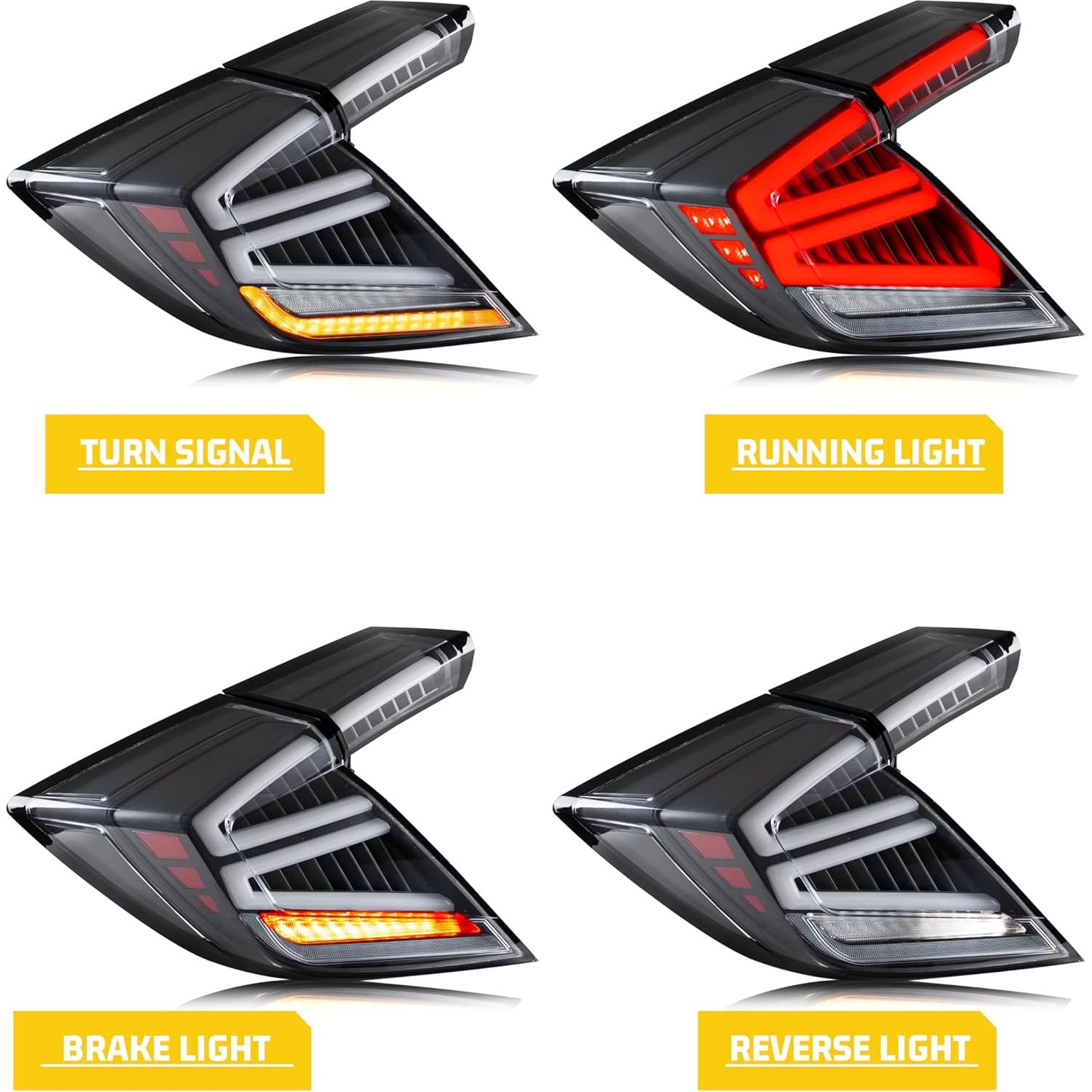 Luces Traseras LED Glistuning para Honda Civic 2016-2021