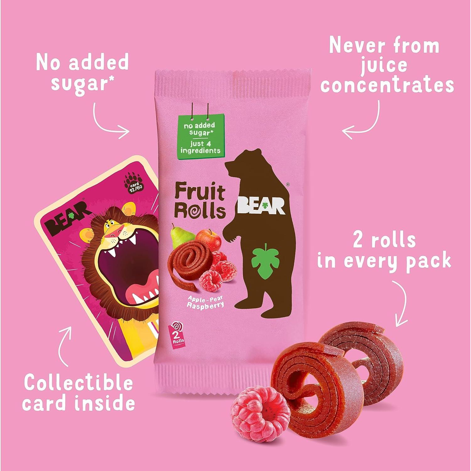 Rollos de Fruta BEAR Yoyo 99.22 g - Snack Saludable
