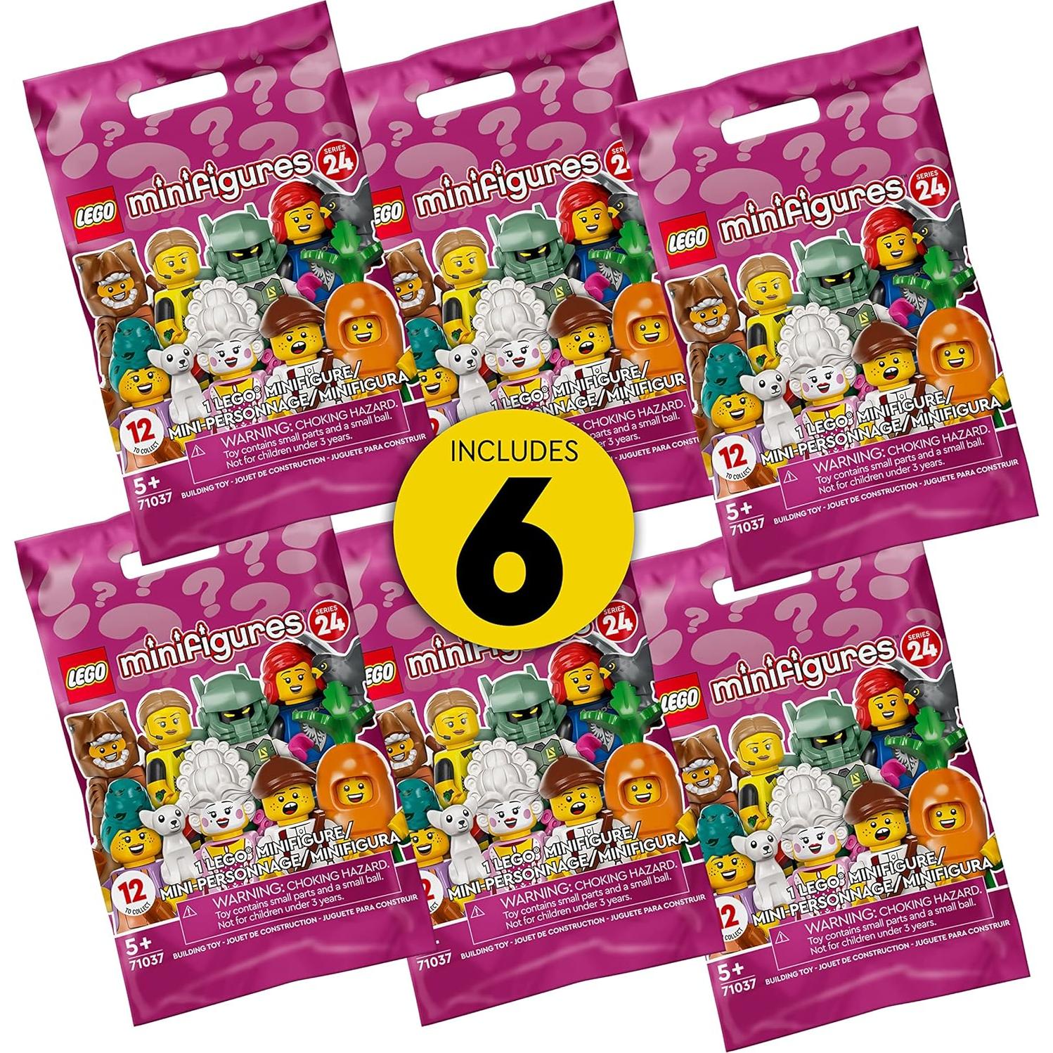 LEGO Minifigures Series 24 6-Pack 66733 Building Toy Set for Kids, Boys, and Girls Ages 5+