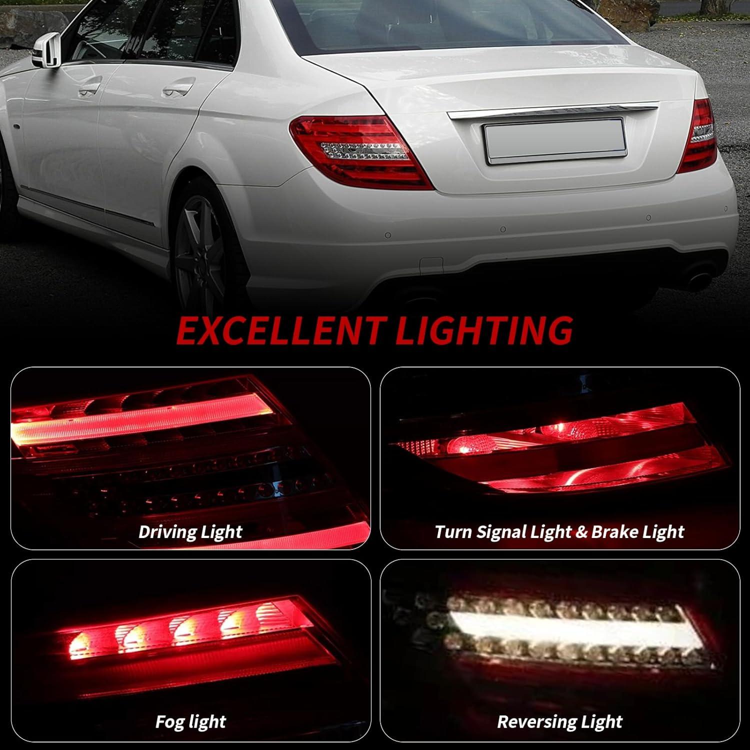 Lámpara Trasera Exterior ZXMT para Mercedes Benz W204 2011-2014