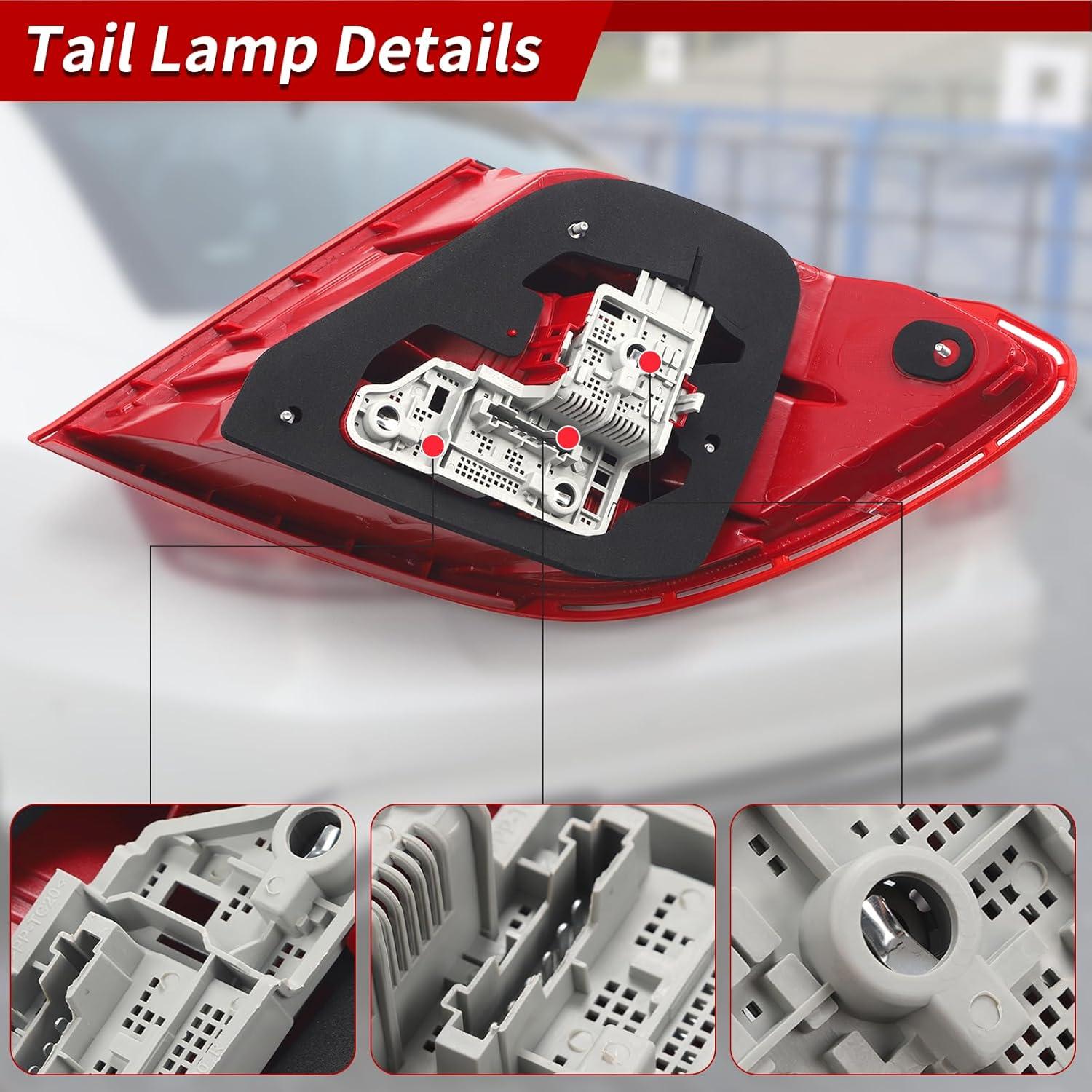 Lámpara Trasera Exterior ZXMT para Mercedes Benz W204 2011-2014