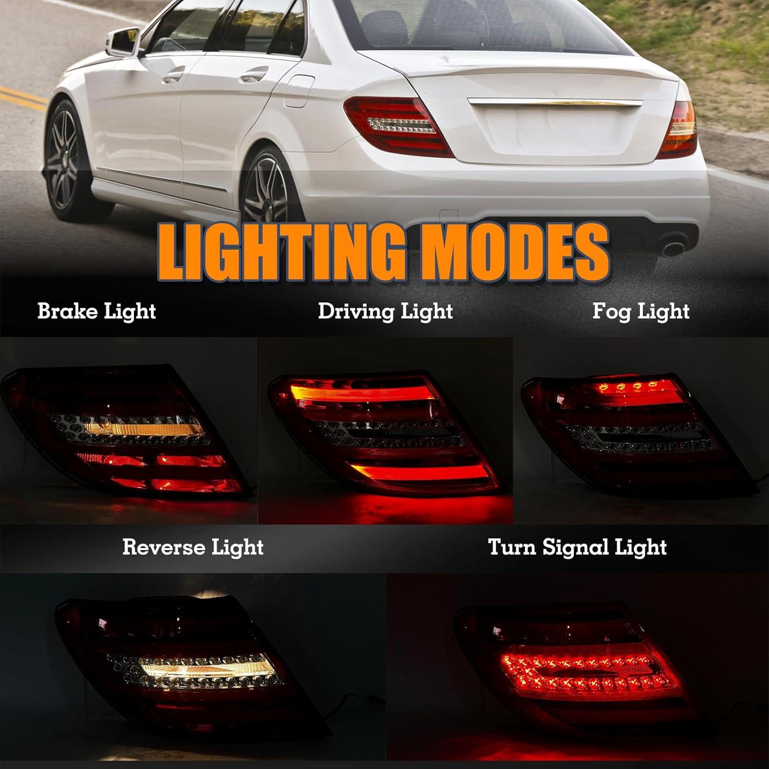 Luz Trasera Izquierda YEQSHNG para Mercedes Benz W204 2011-2014