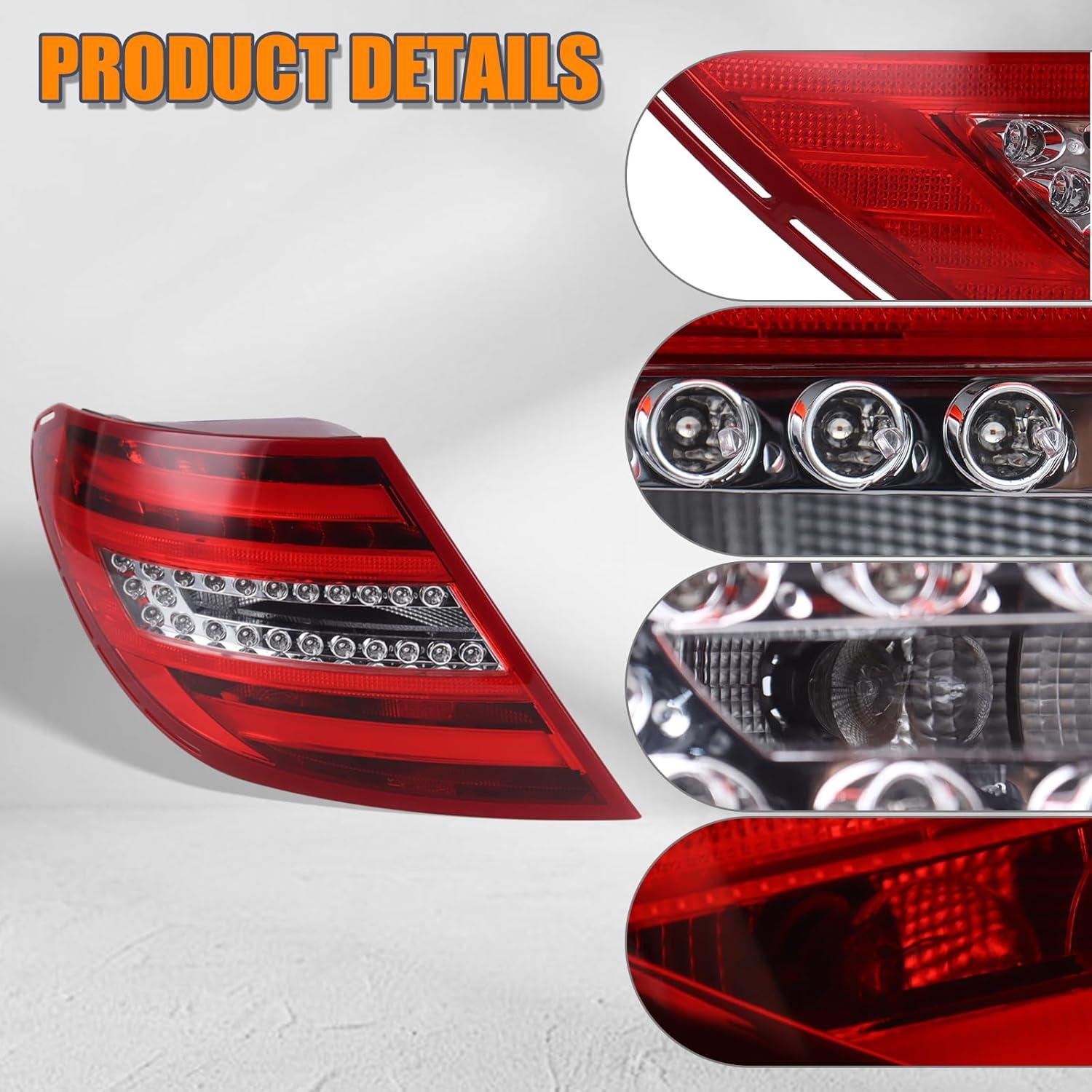 Luz Trasera Izquierda YEQSHNG para Mercedes Benz W204 2011-2014