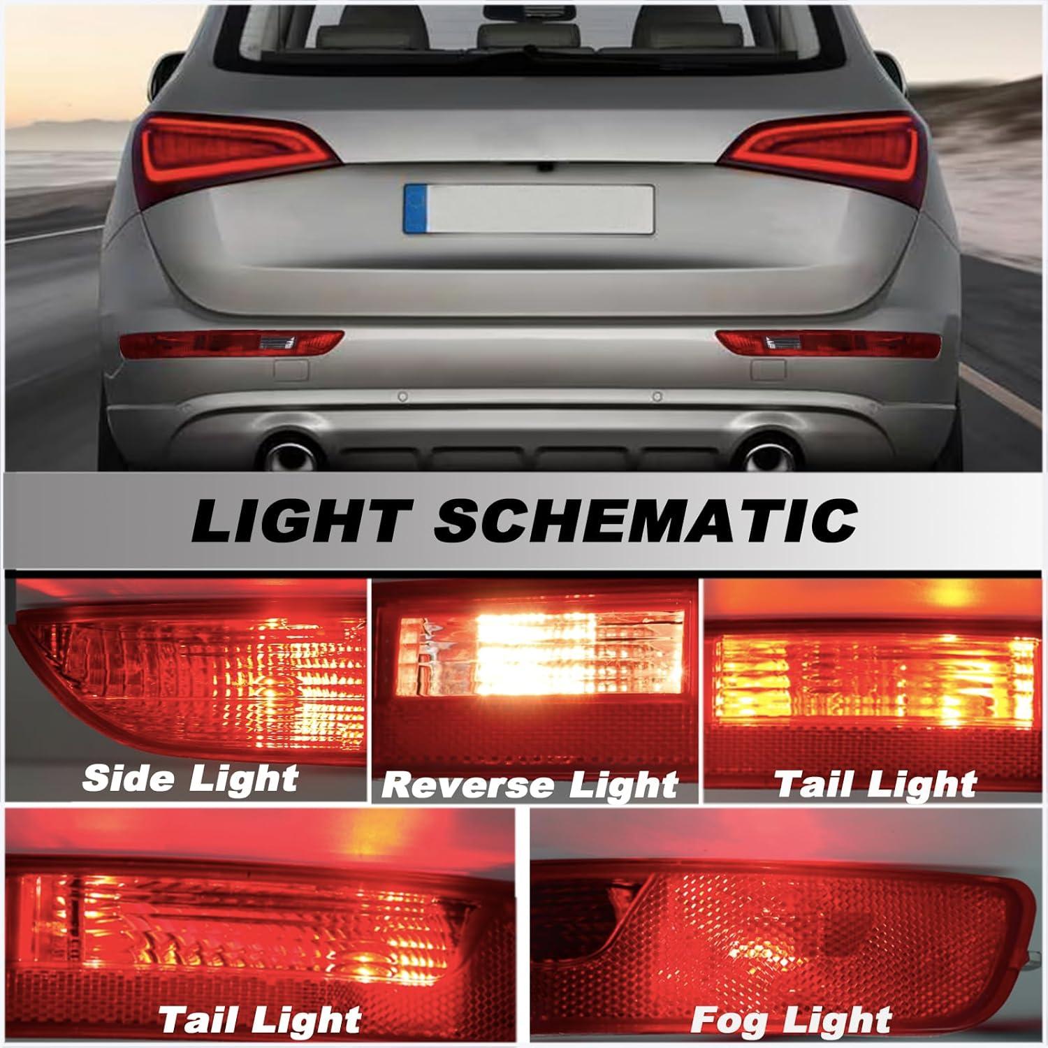 Luz de Parachoques Trasero KEEGTBOX Audi Q5 2009-2016 Izquierda