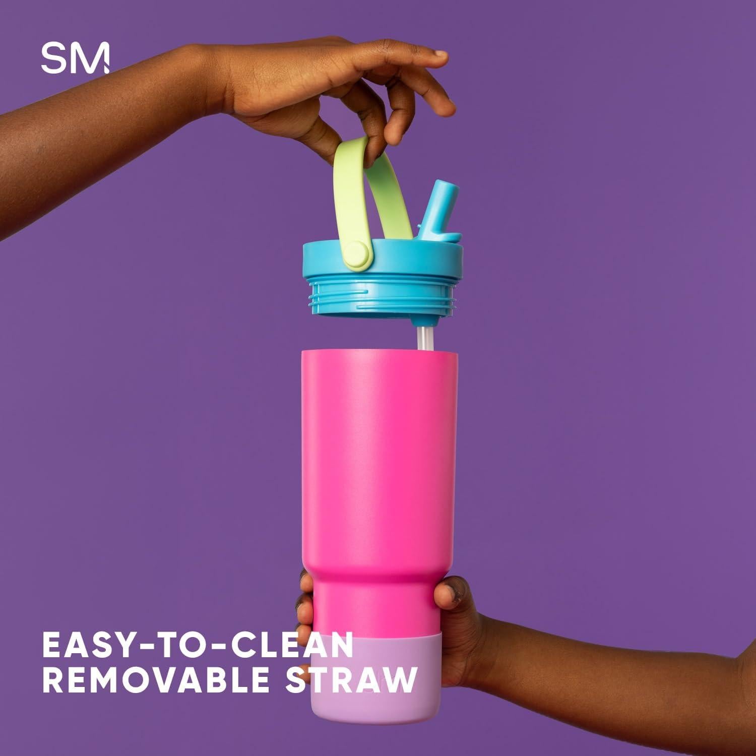 Vaso Trek para Niños Simple Modern 710ml con Asa y Popote