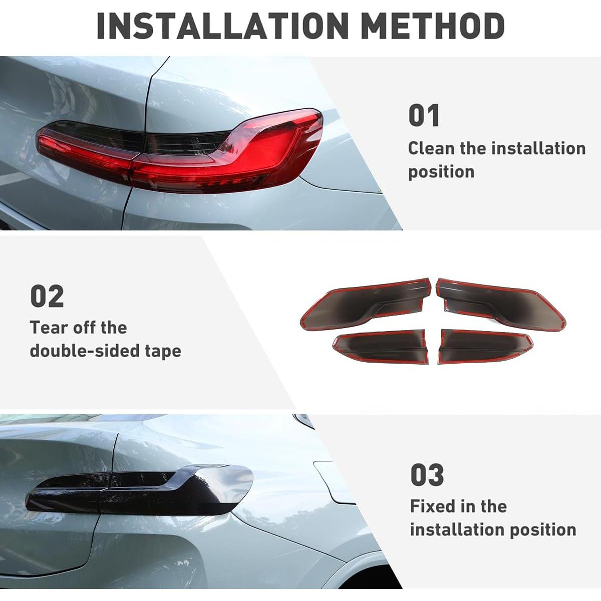 Cubierta de Luz Trasera Ahumada JONKOKO para BMW X4 2019-2025