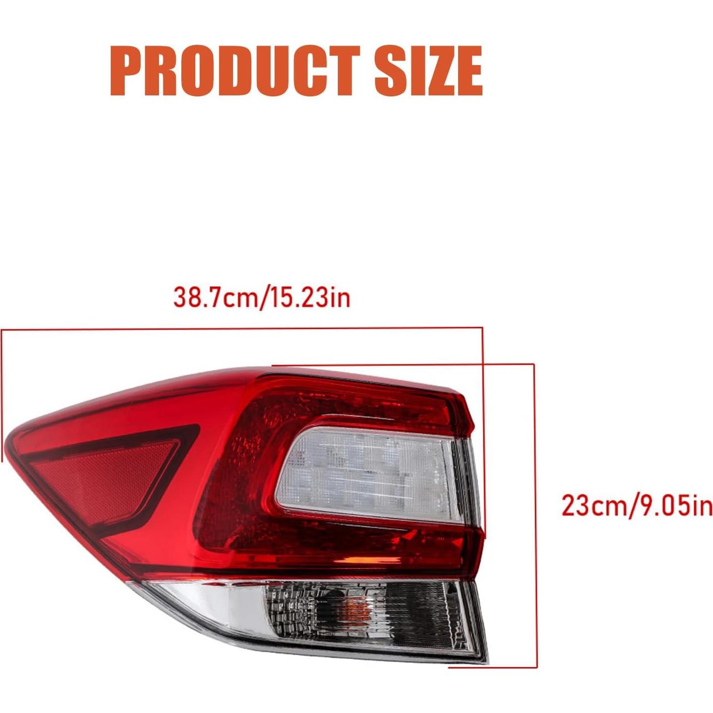 Luz Trasera Izquierda Exterior Labwork para Subaru Crosstrek 2018-2019 e Impreza 2017-2019