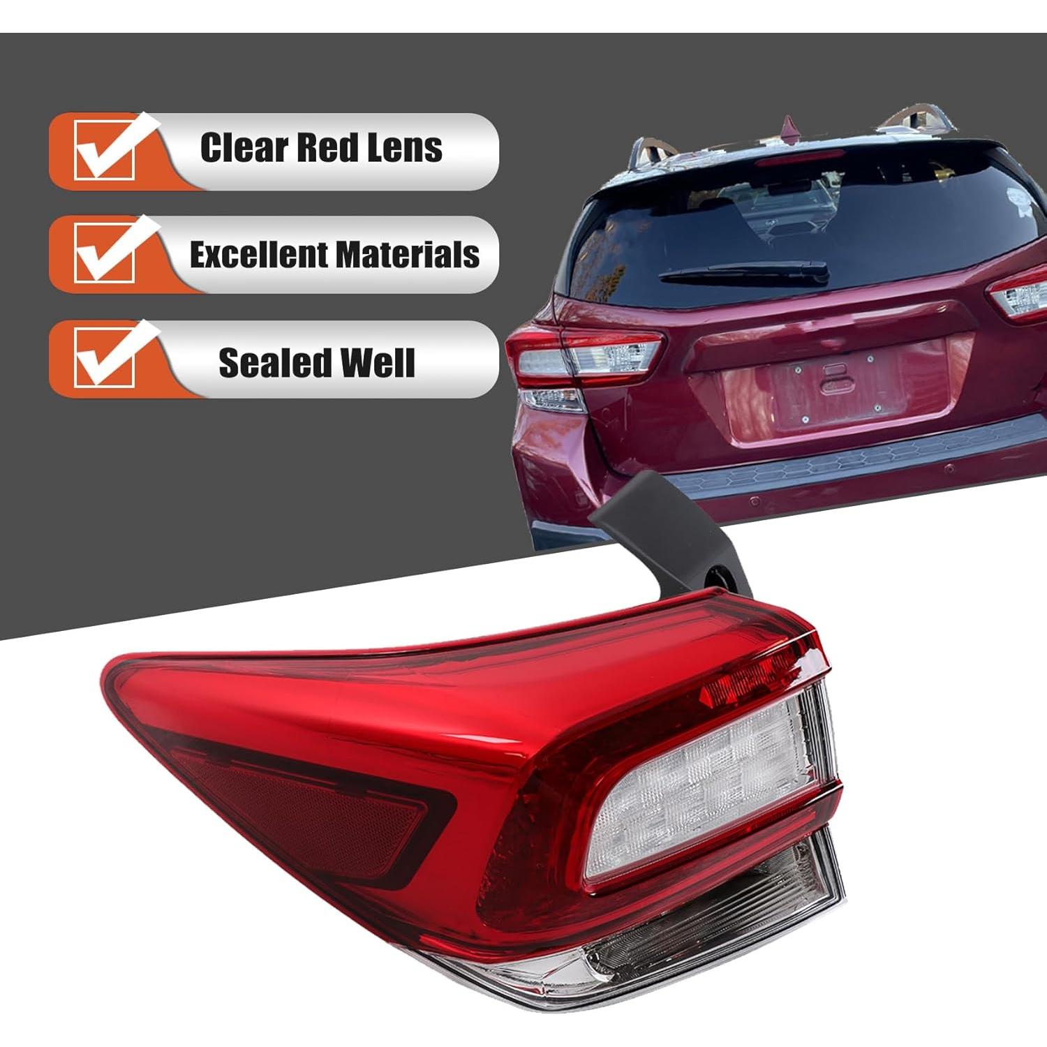 Luz Trasera Izquierda Exterior Labwork para Subaru Crosstrek 2018-2019 e Impreza 2017-2019