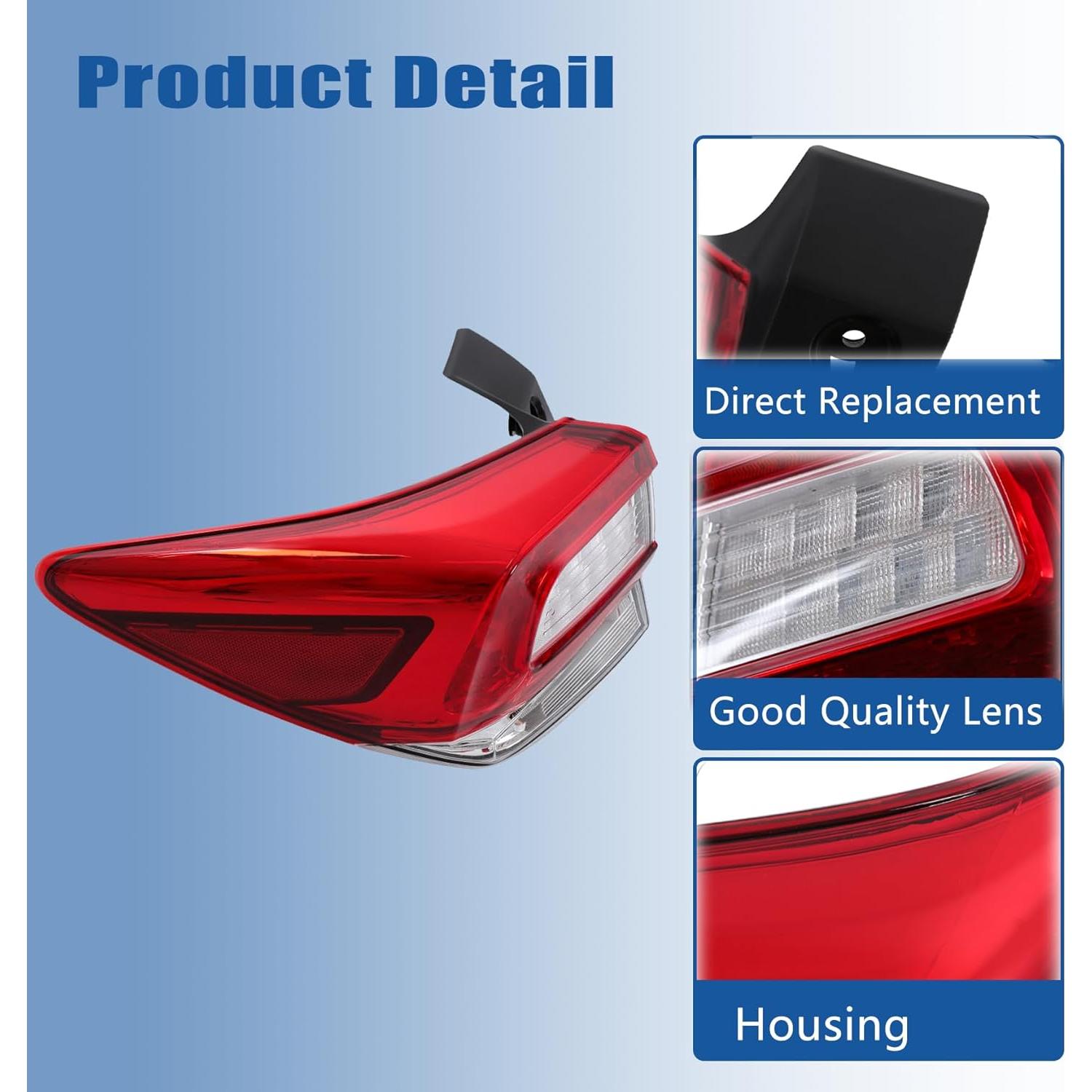 Luz Trasera Izquierda WFLNHB para Subaru Crosstrek/Impreza 2017-2019