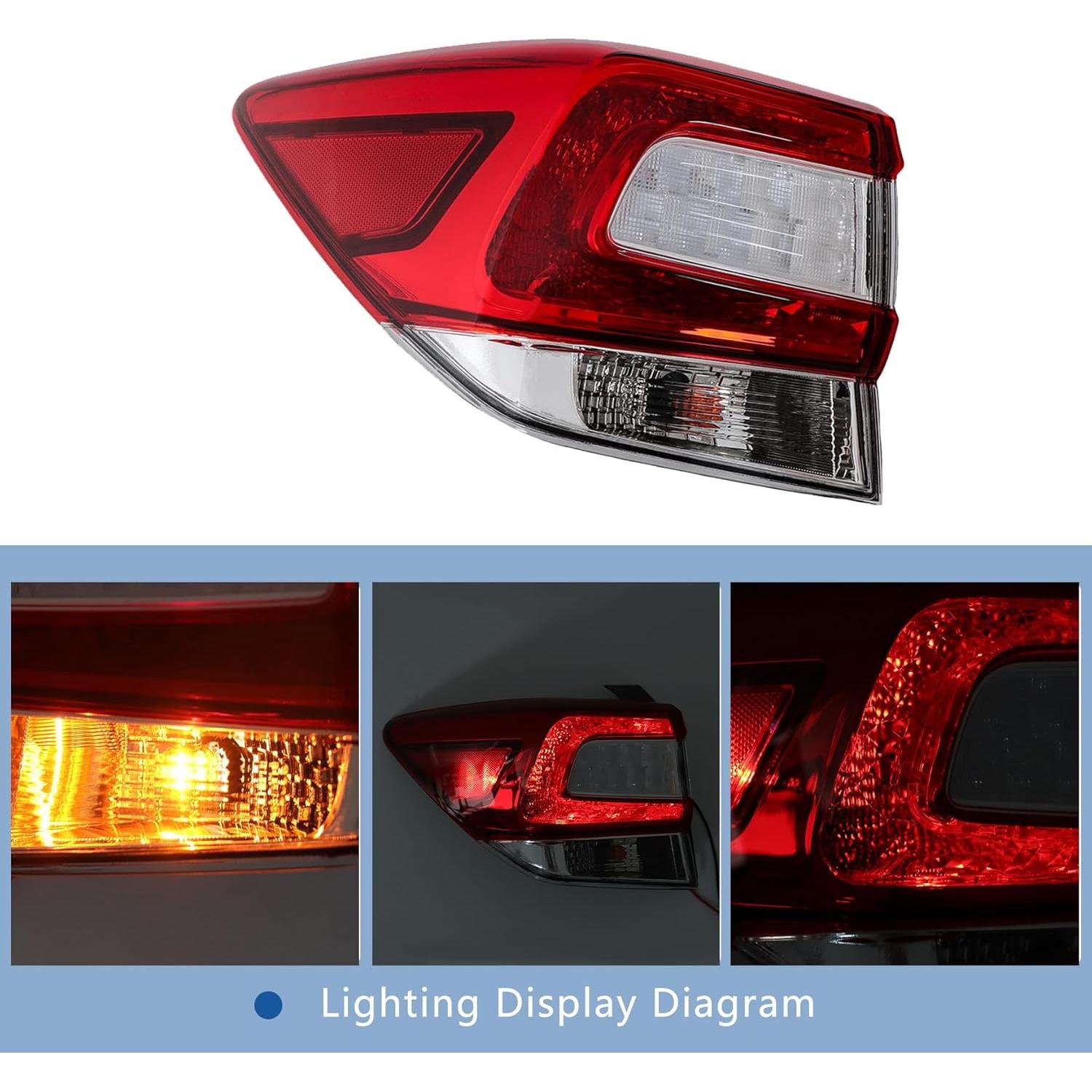 Luz Trasera Izquierda WFLNHB para Subaru Crosstrek/Impreza 2017-2019