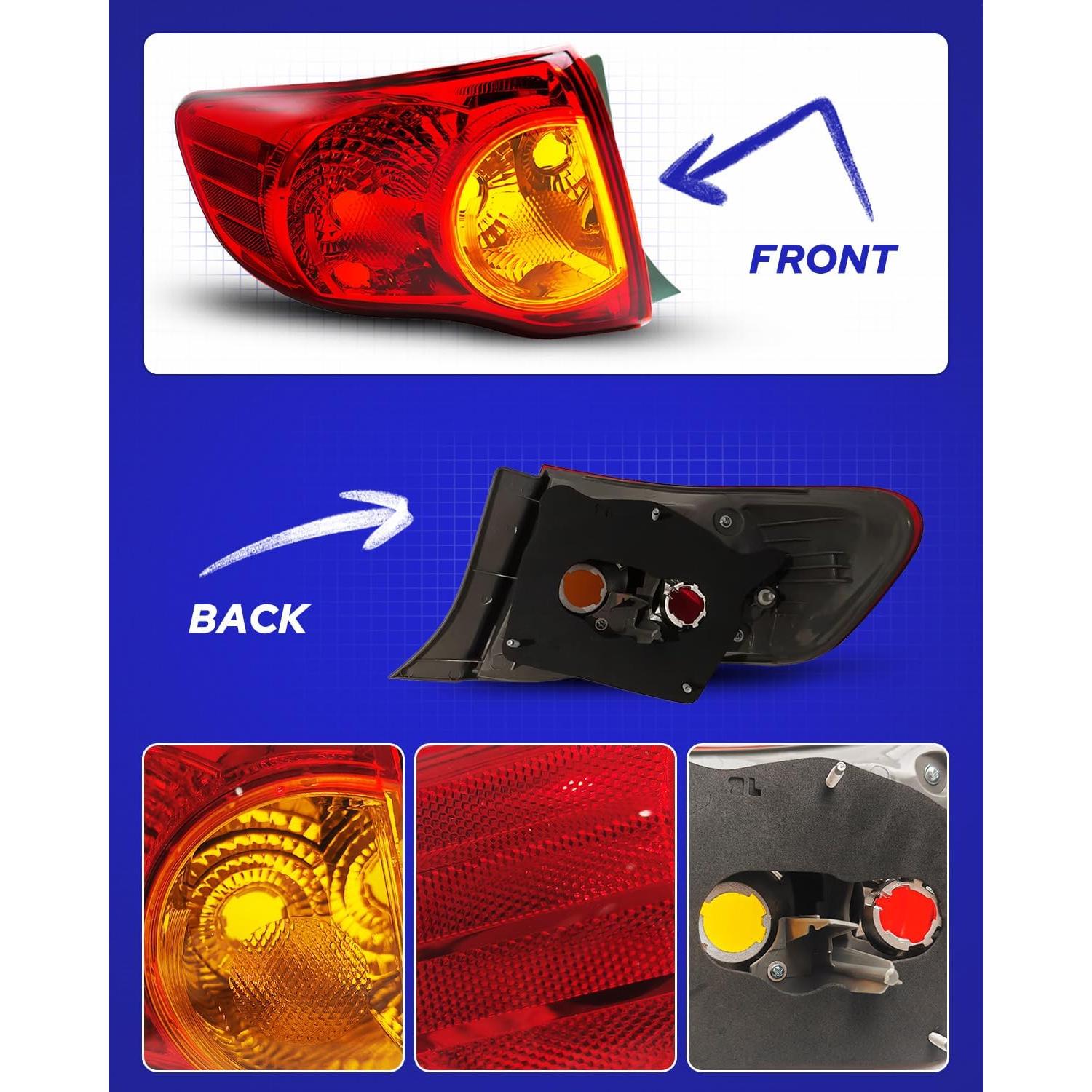 Ensamblaje de Luces Traseras AUTOONE para Toyota Corolla 2009-2010