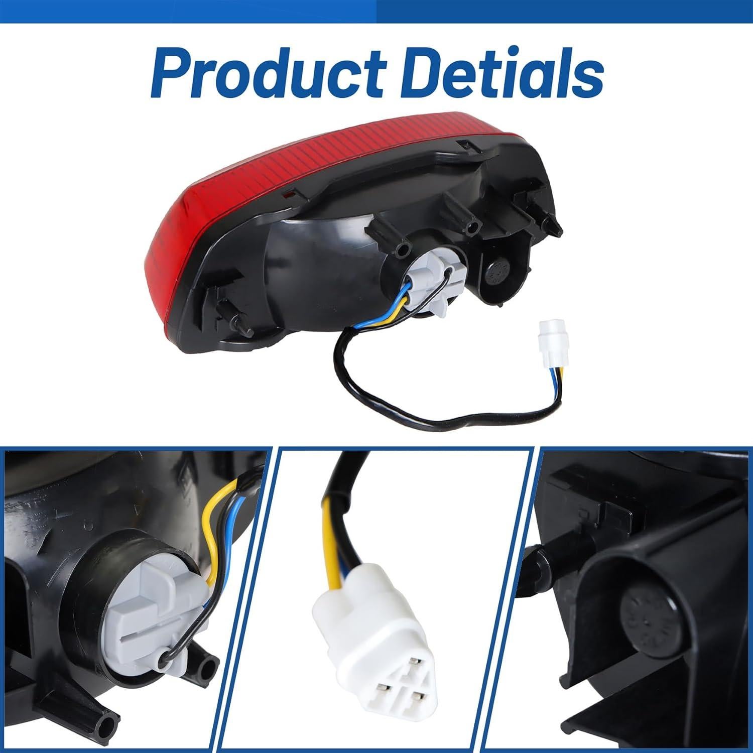 Lente Rojo Luz Trasera WFLNHB para Suzuki LTZ400 Eiger 400