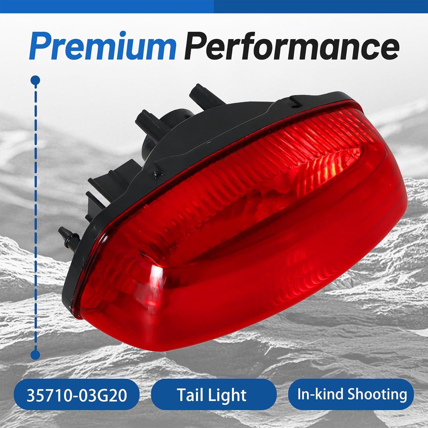 Lente Rojo Luz Trasera WFLNHB para Suzuki LTZ400 Eiger 400