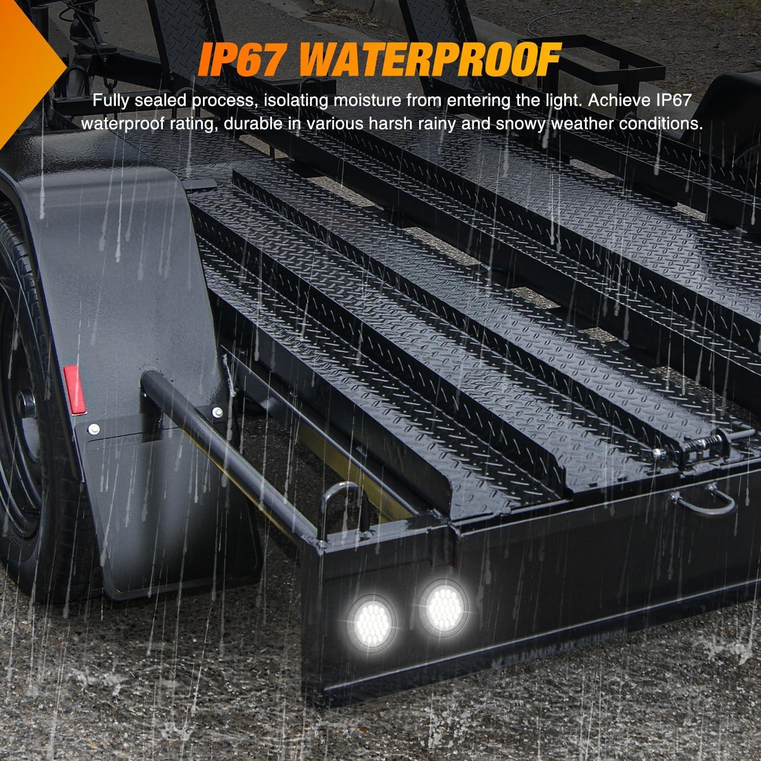 Luz Trasera Redonda Nilight 4 Pulgadas 24LED IP67 2PCS