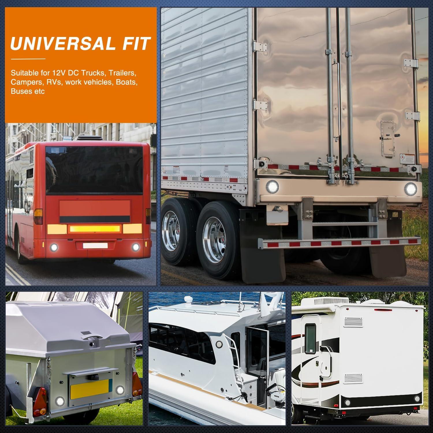 Luz Trasera Redonda Nilight 4 Pulgadas 24LED IP67 2PCS