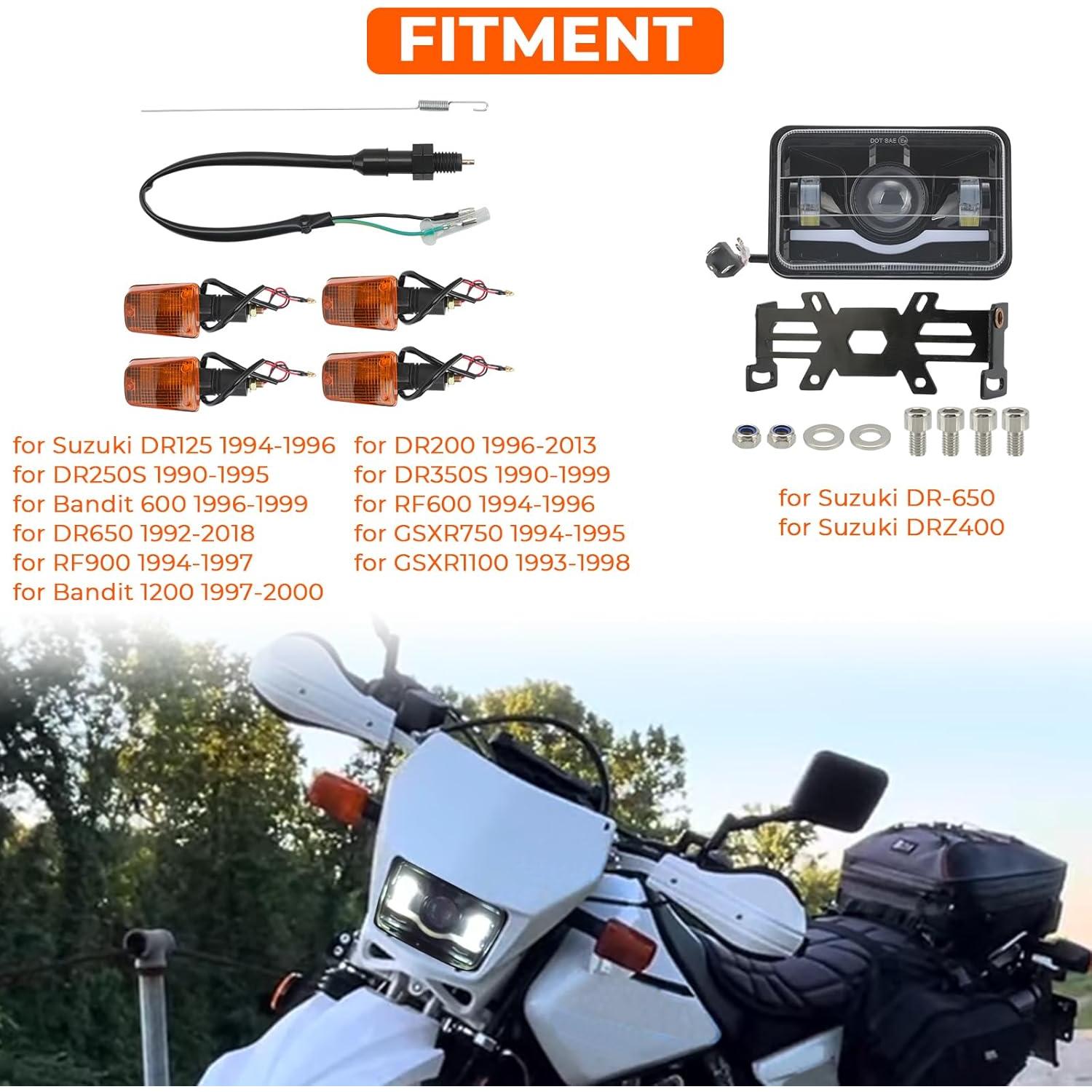 Kit Faro LED Motoparty 4x6" para Suzuki DR-650