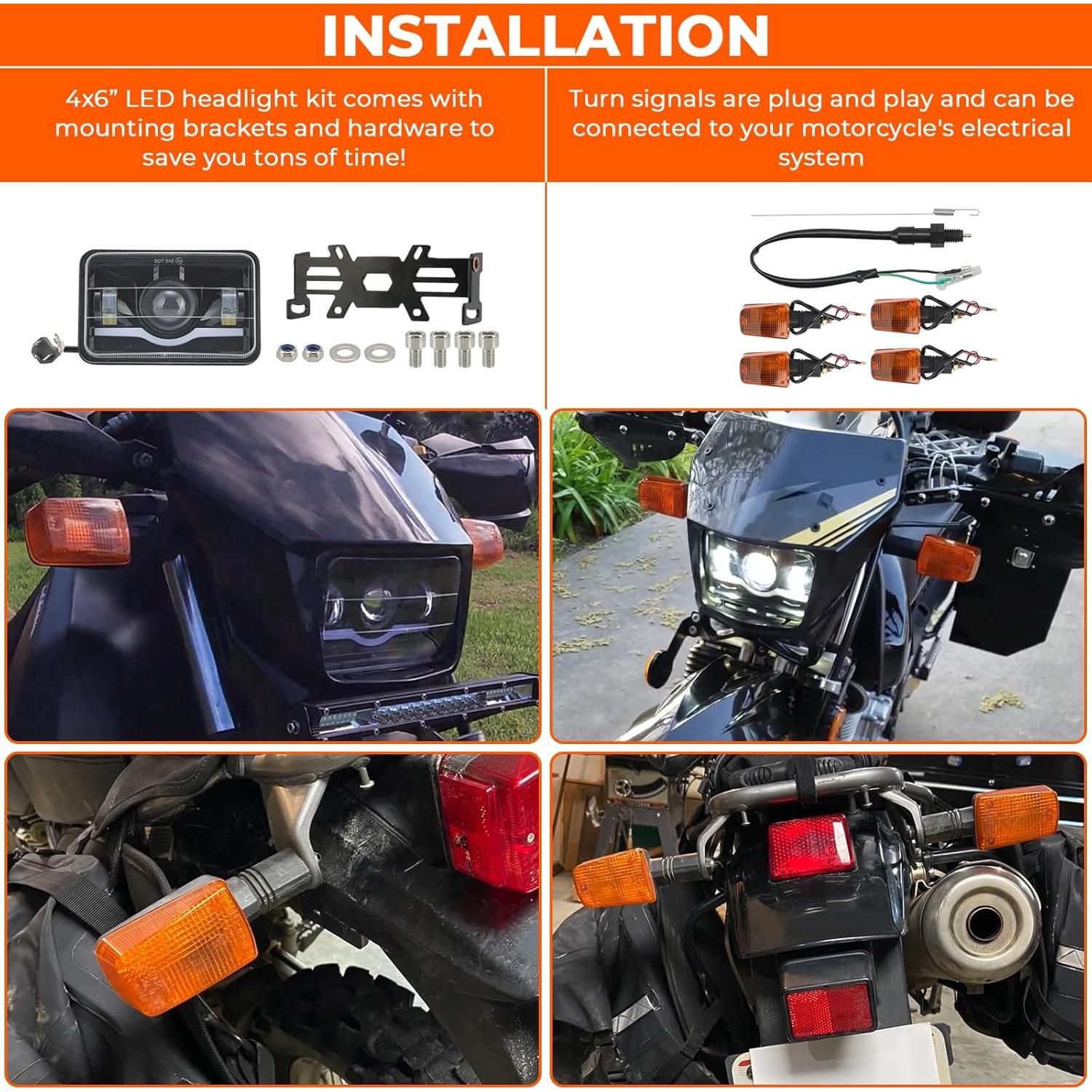 Kit Faro LED Motoparty 4x6" para Suzuki DR-650