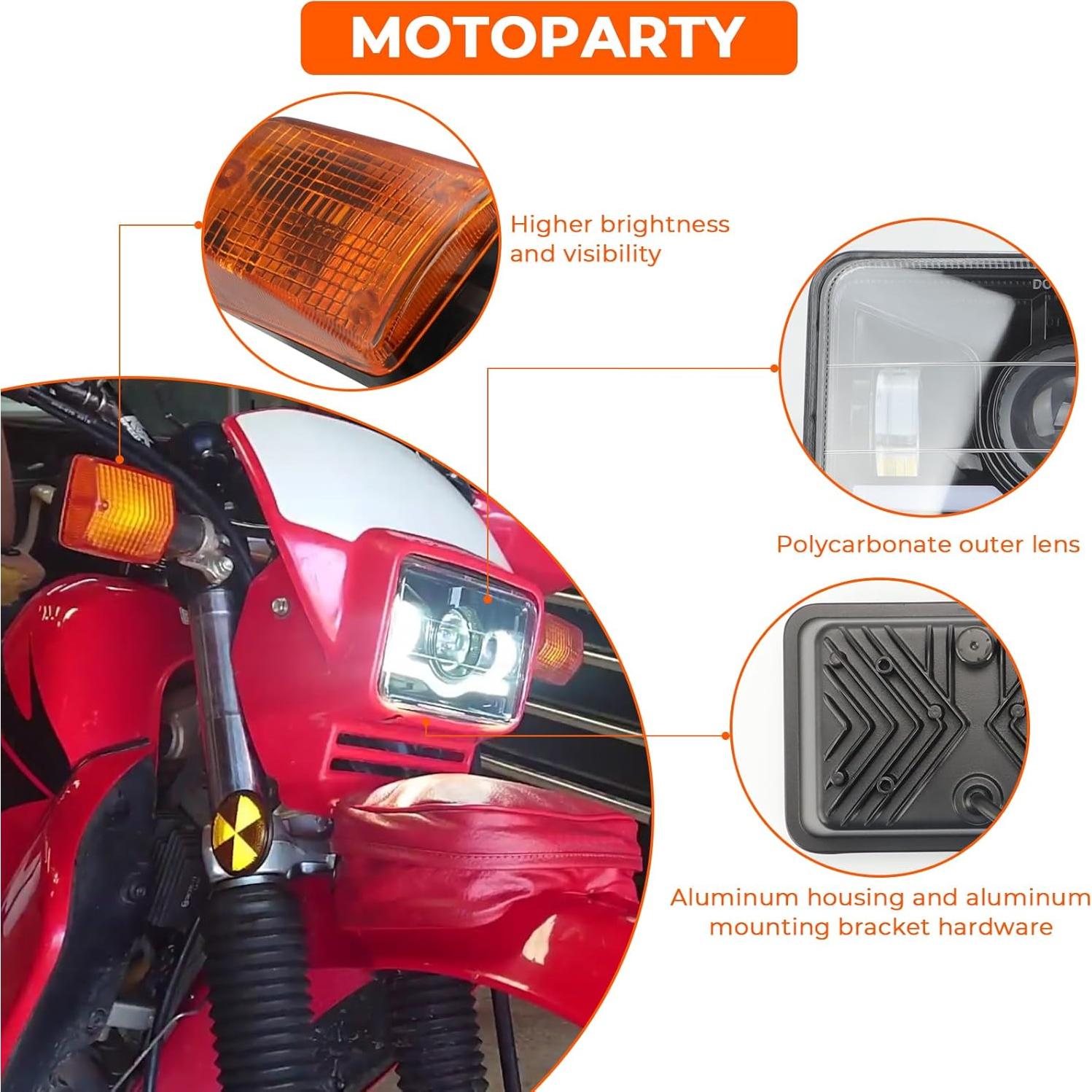 Kit Faro LED Motoparty 4x6" para Suzuki DR-650