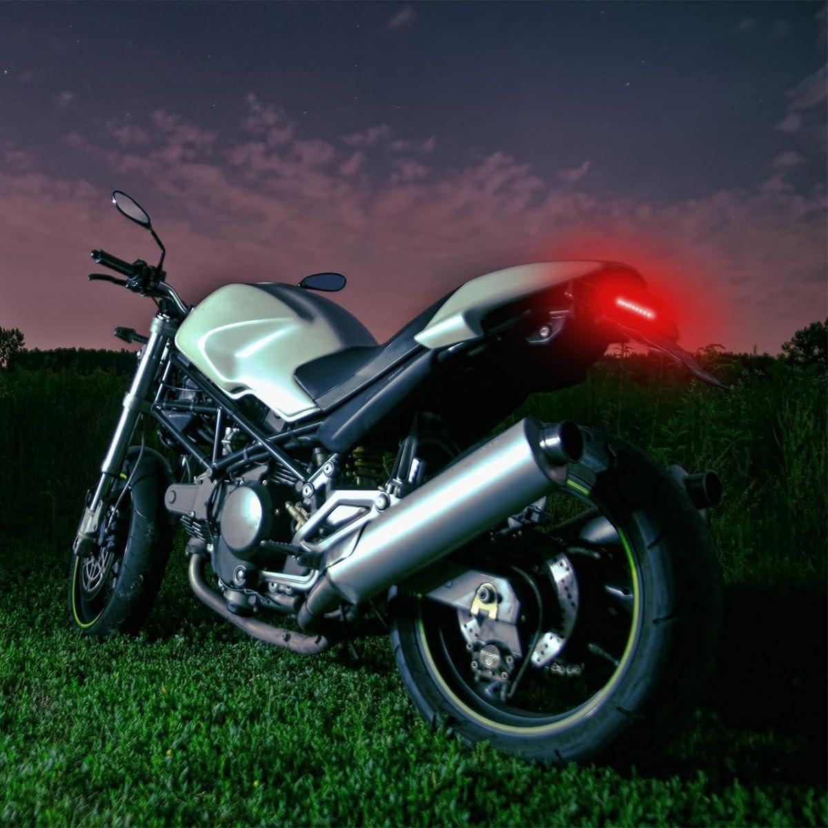 BESULEN Luz de Freno Trasera LED Impermeable 25.4 cm Rojo - 2 Pcs