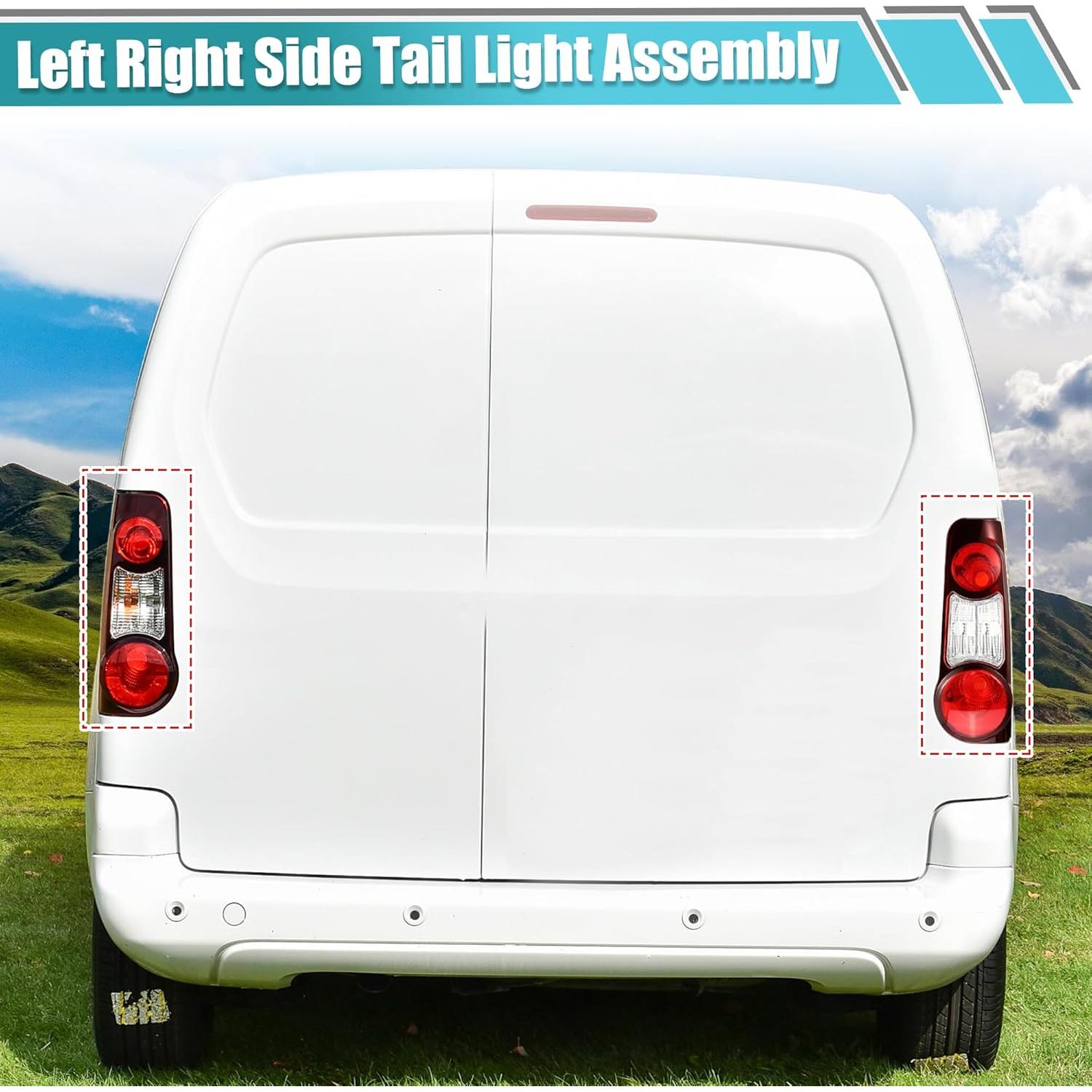 Lentes de Luz Trasera uxcell para Peugeot Partner y Citroen Berlingo 2012-2019