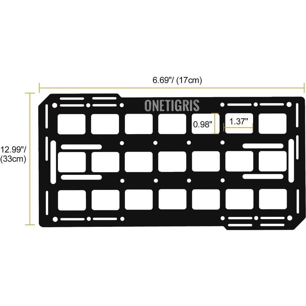 Organizador de Visor MOLLE OneTigris, Panel Rígido 32.9x17 cm