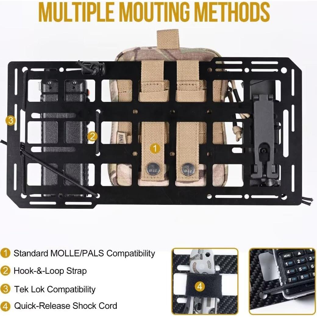 Organizador de Visor MOLLE OneTigris, Panel Rígido 32.9x17 cm