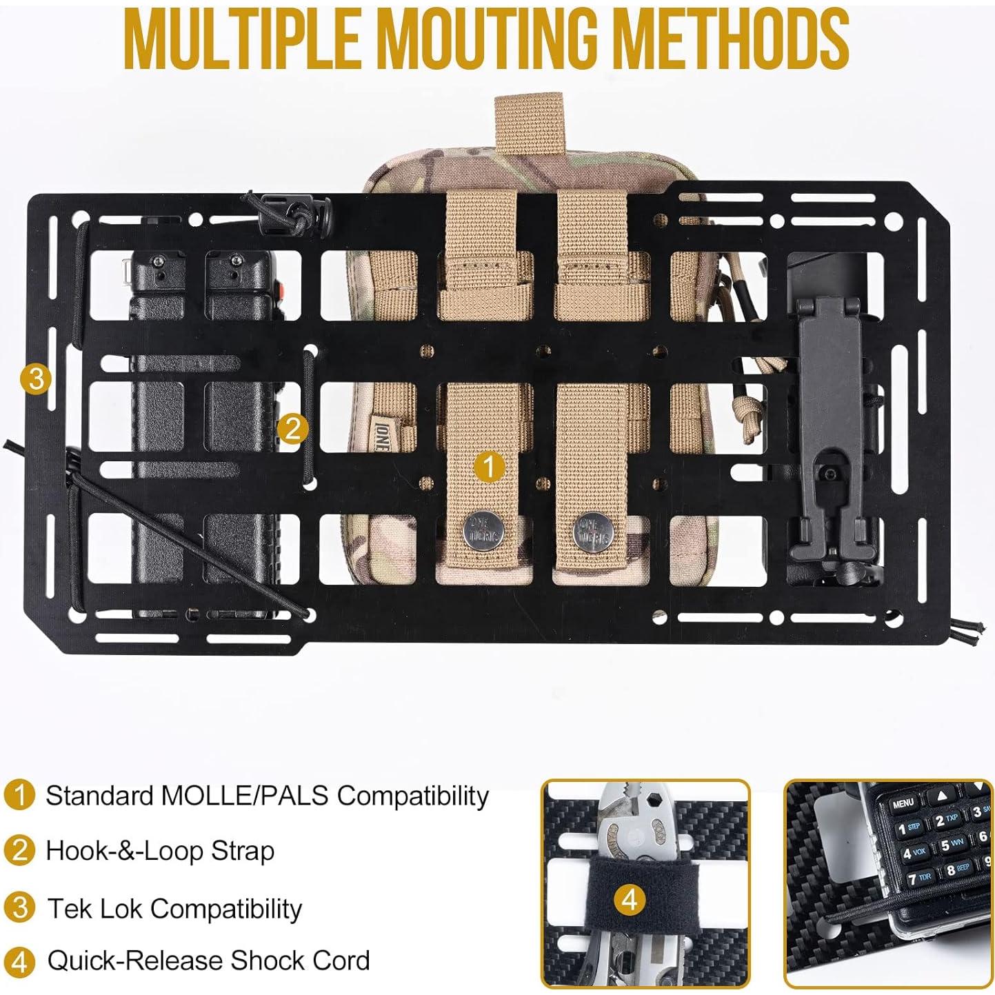 Organizador de Visor MOLLE OneTigris, Panel Rígido 32.9x17 cm