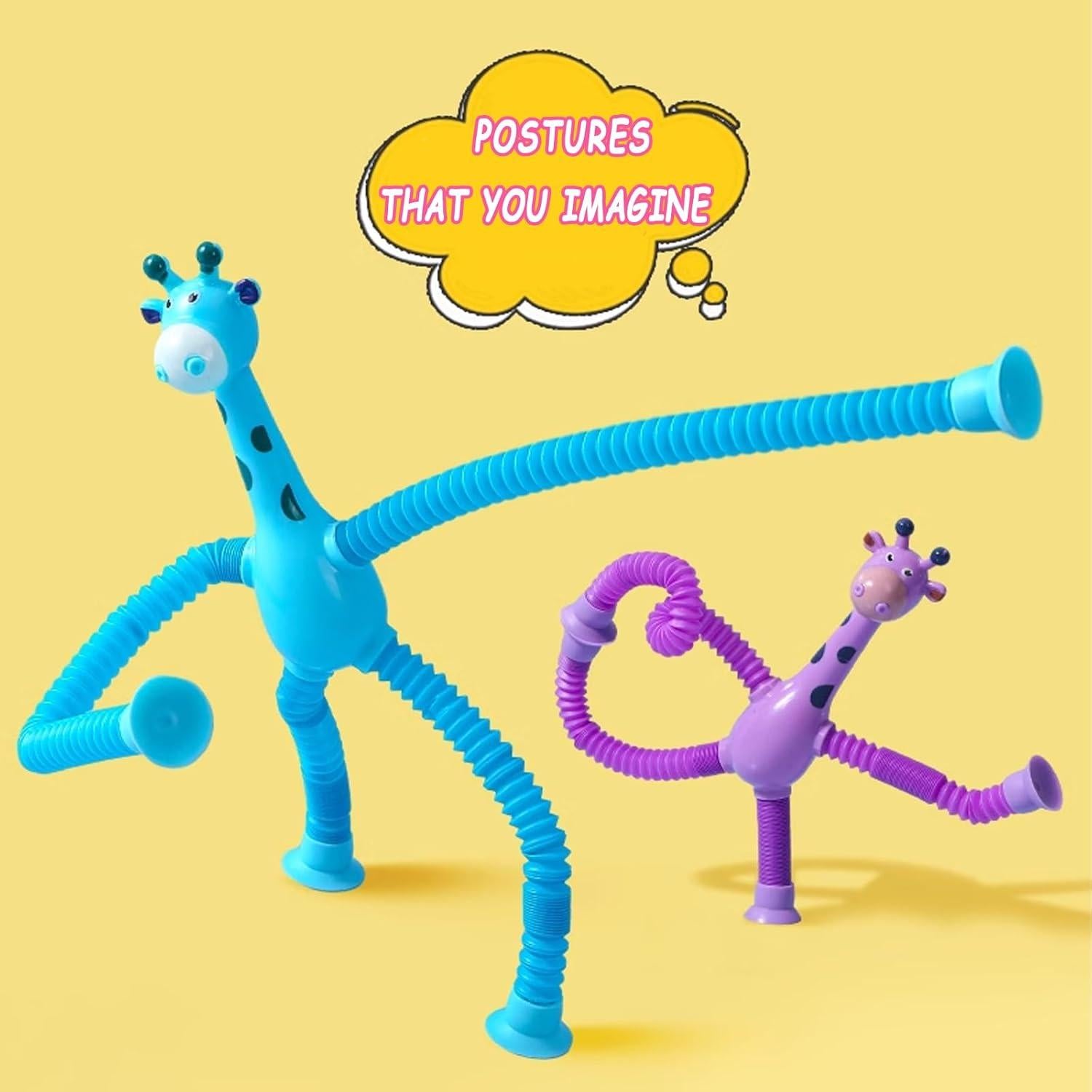 Juego de 4 Jirafas Flexibles UGJ - Juguete Sensorial para Niños