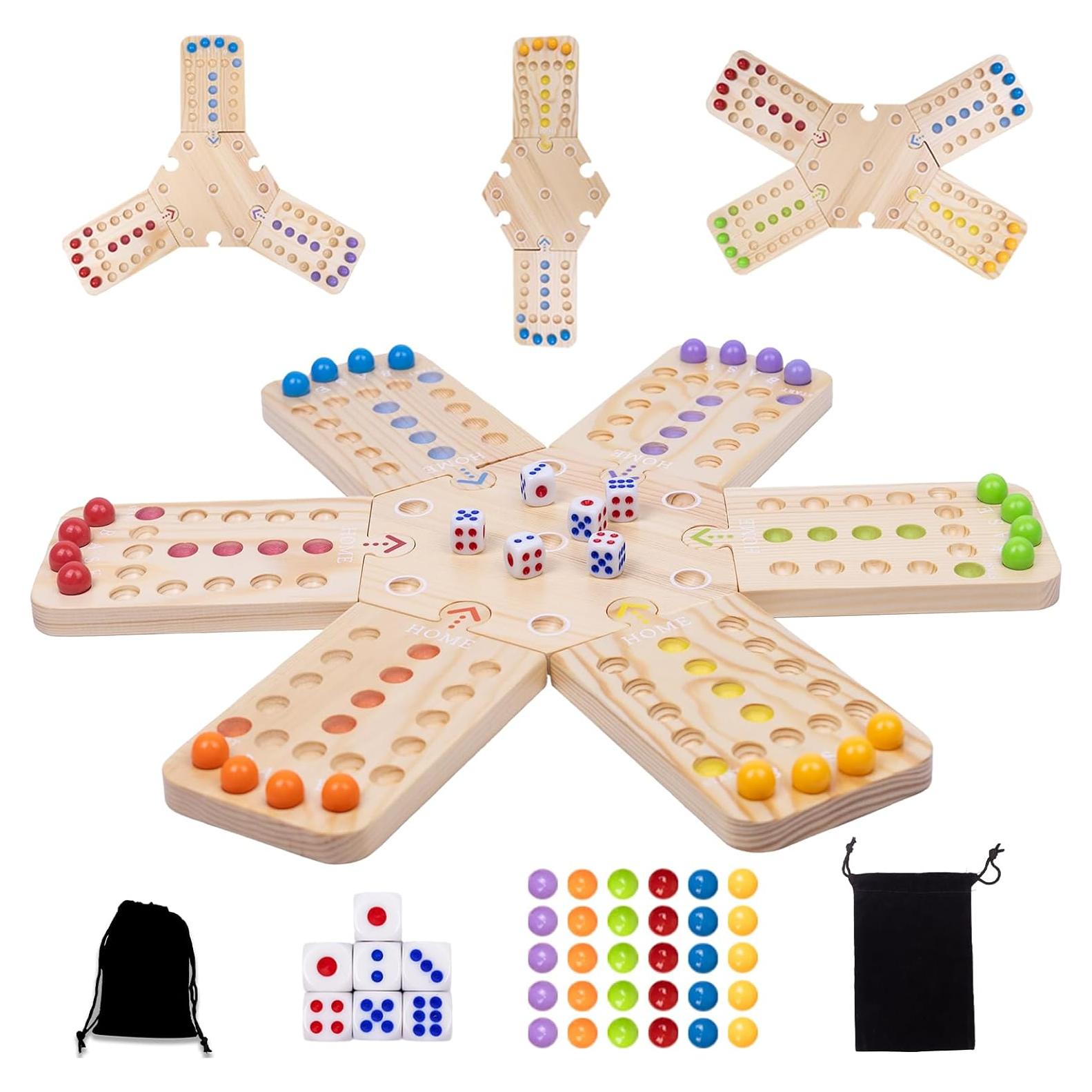 Juego de Mesa Aggravation WodGod de Madera con 30 Canicas