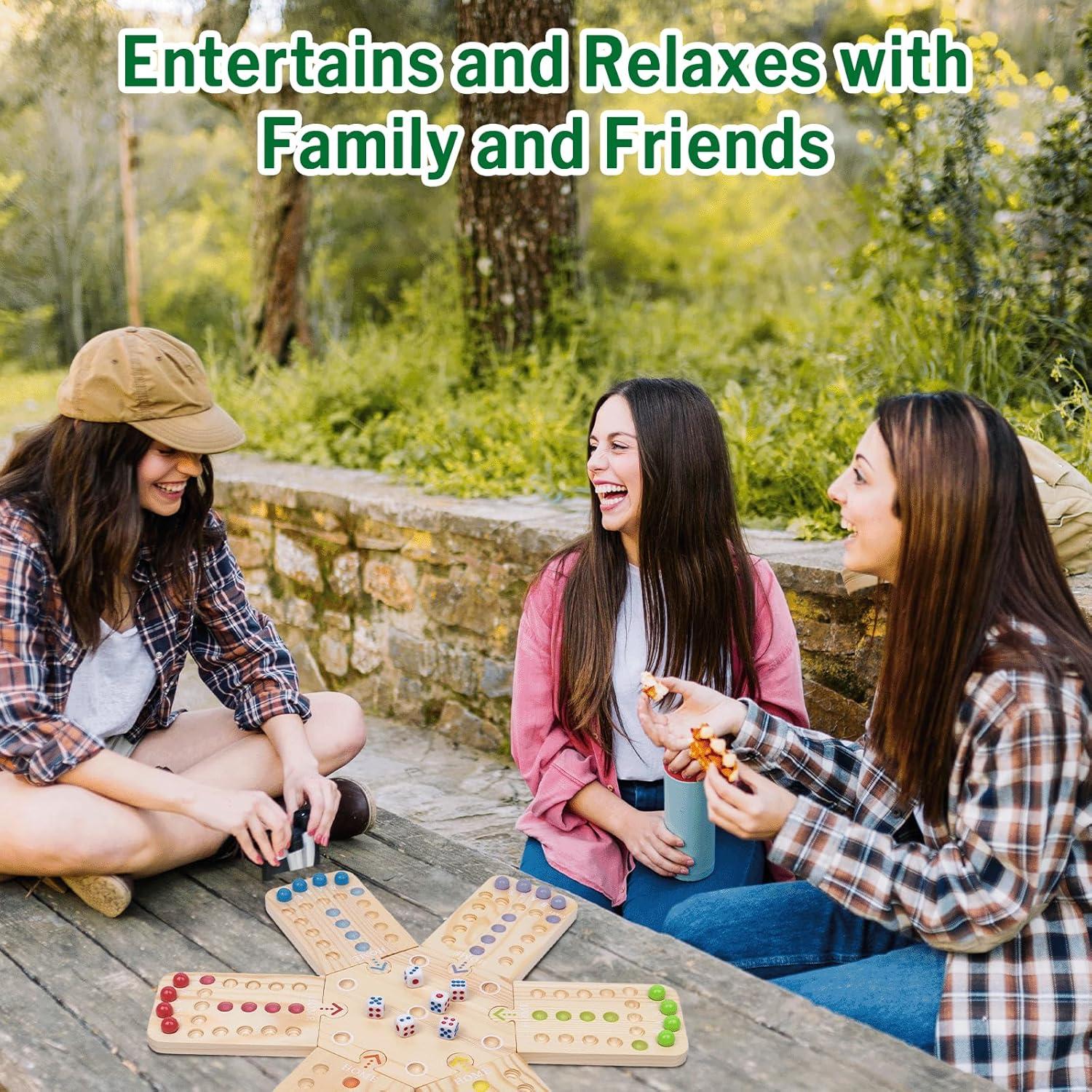 Juego de Mesa Aggravation WodGod de Madera con 30 Canicas