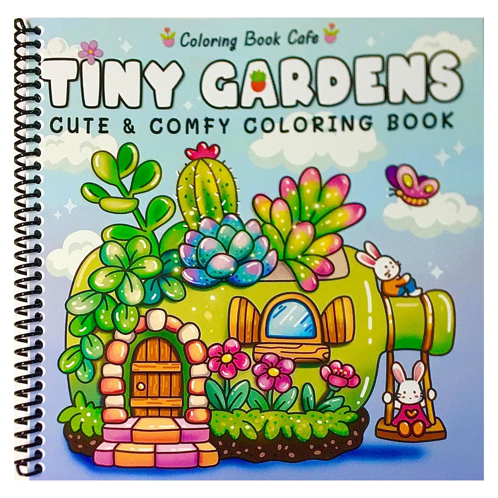 Libro de Colorear Jardines Pequeños - Libertad Espiral - 72 Páginas