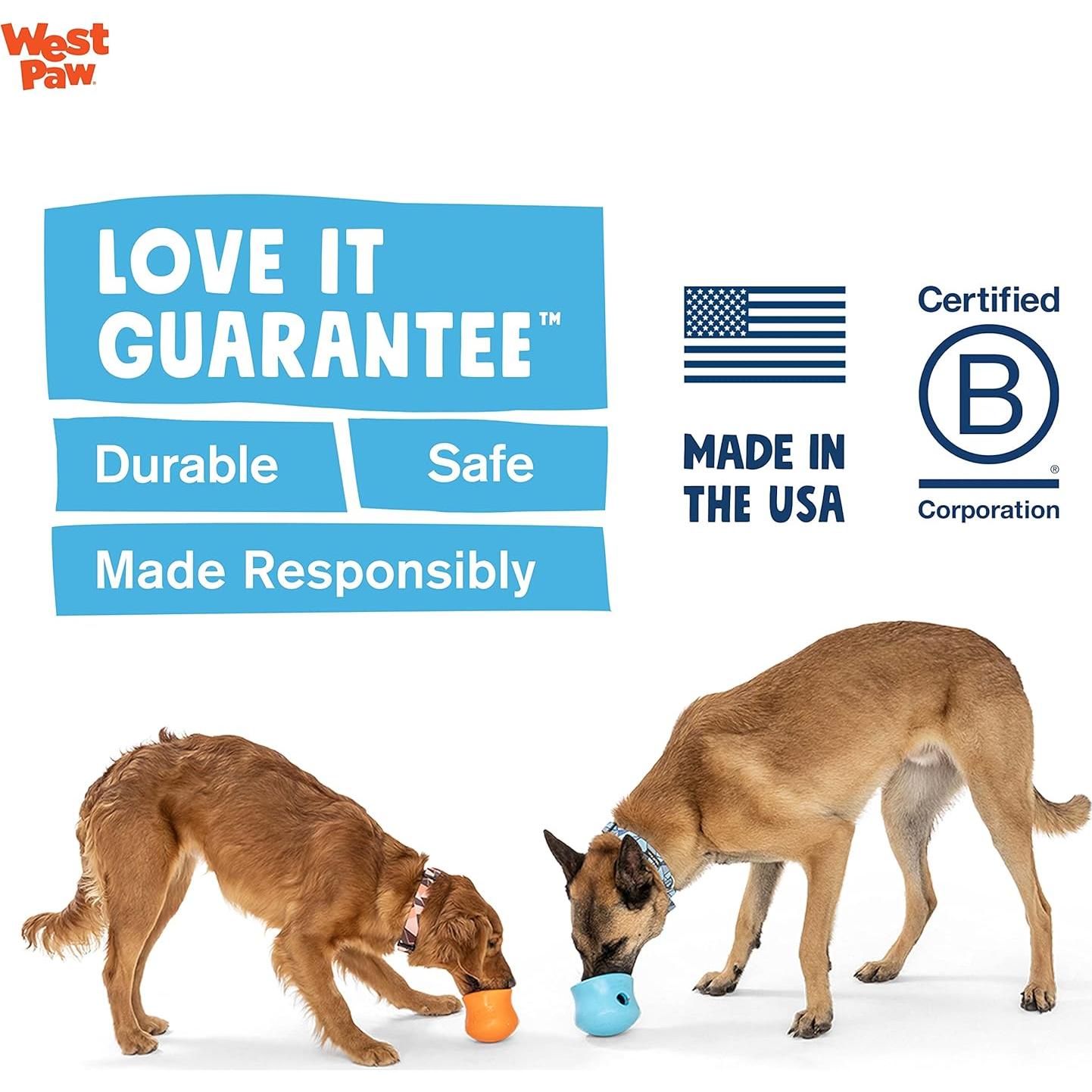 Juguete Interactivo para Perros West Paw Toppl 7,62 cm Mandarina