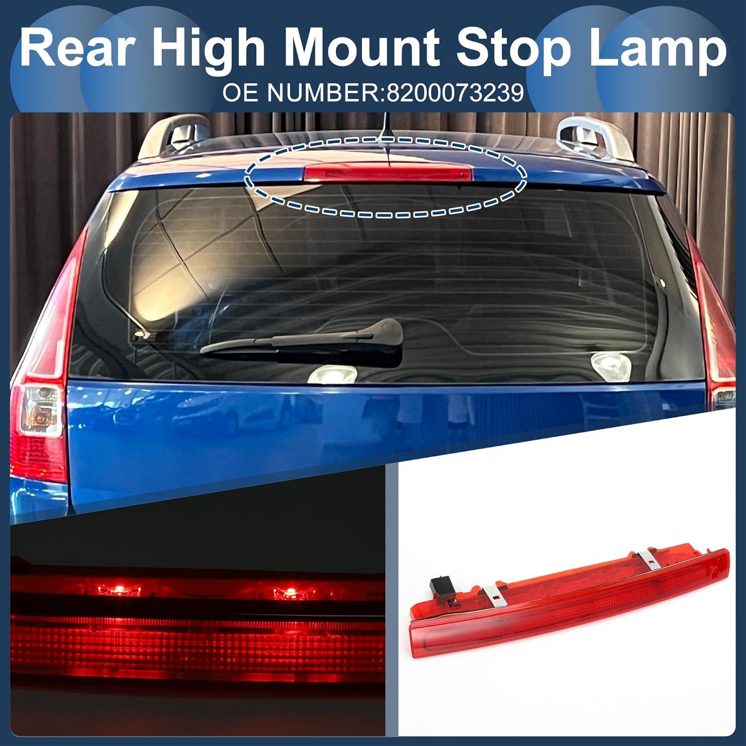 Luz de freno LED VekAuto 32.5cm roja impermeable para Renault