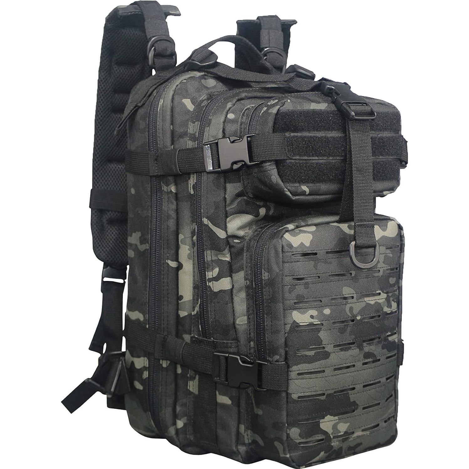 Mochila Médica Lightning X LXPB89 Camuflaje Negro + Kit
