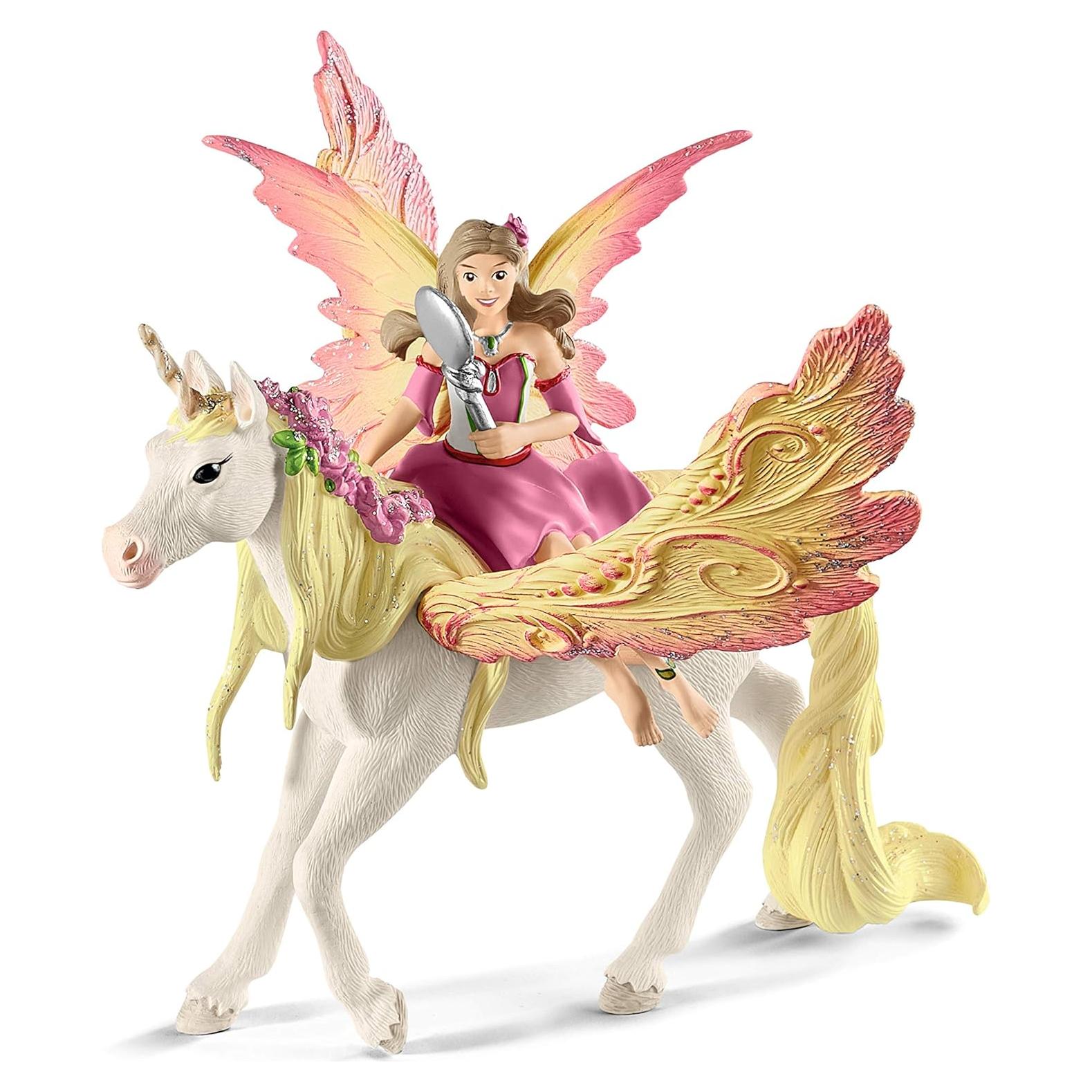 Juego de figuras Schleich Hada Feya y Unicornio 3 piezas