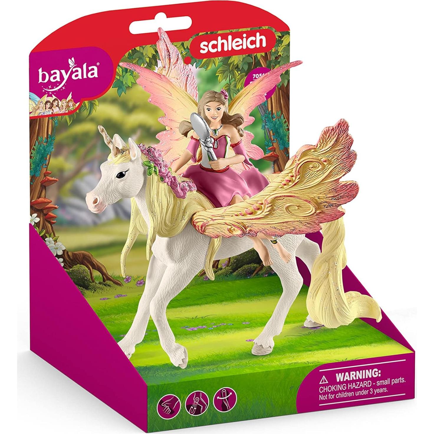 Juego de figuras Schleich Hada Feya y Unicornio 3 piezas